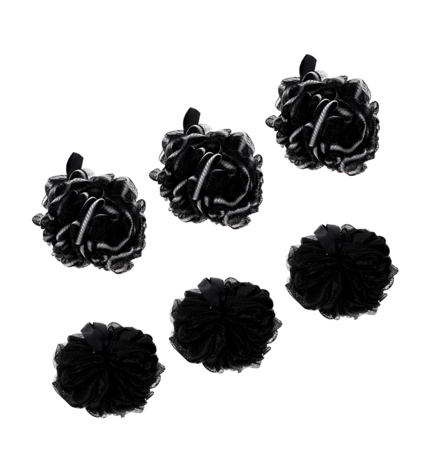 Buy Hemoton 6 Pcs Charcoal Bath Balls & Sponge - Men's Body Scrubber & Shower Pouf | Soft Bath Wipe for Ultimate Cleanliness - Buy Online on GoSupps.com