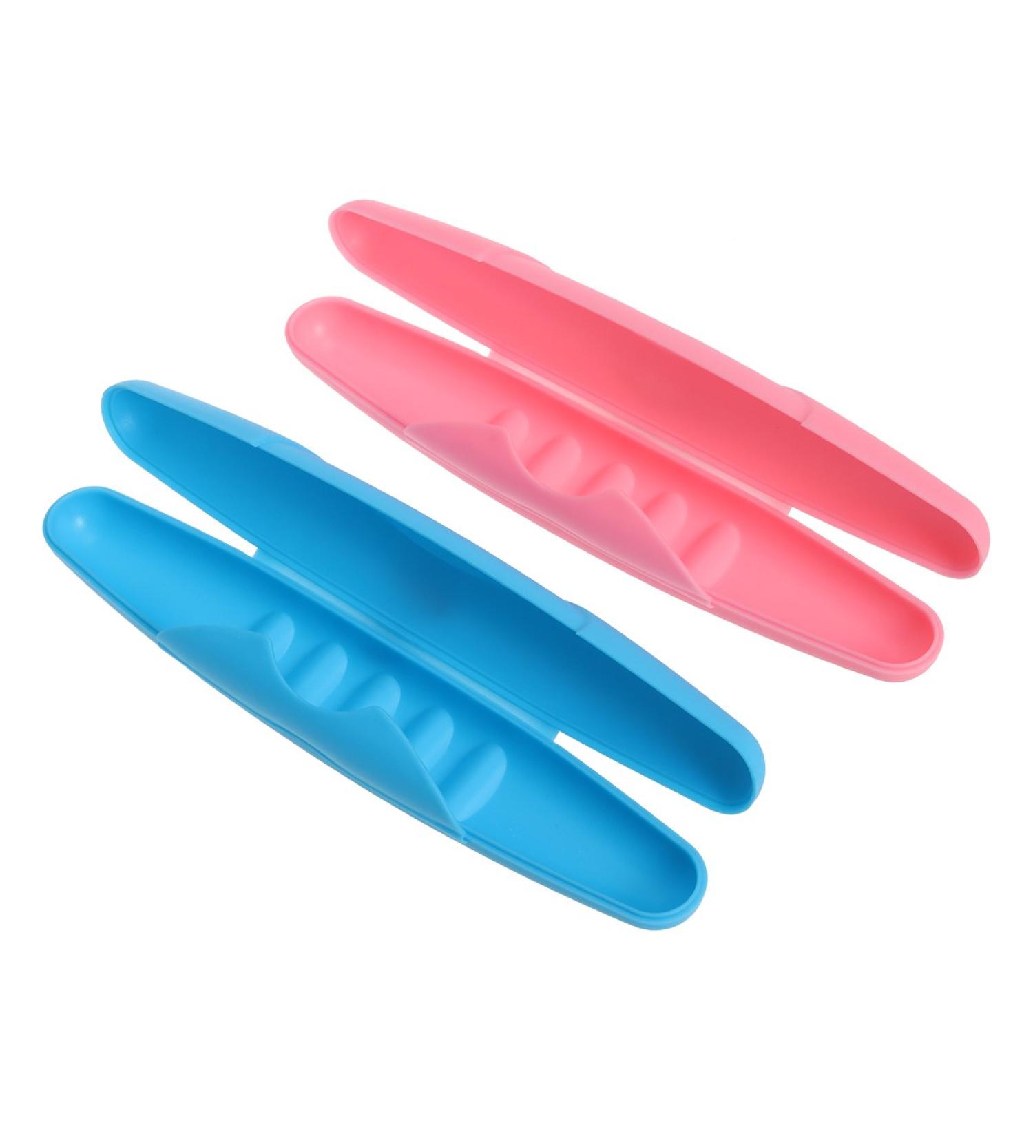 Portable Toothbrush Case - Travel Storage Box 2 Pack (Blue & Pink) | International Shipping - Buy Online on GoSupps.com