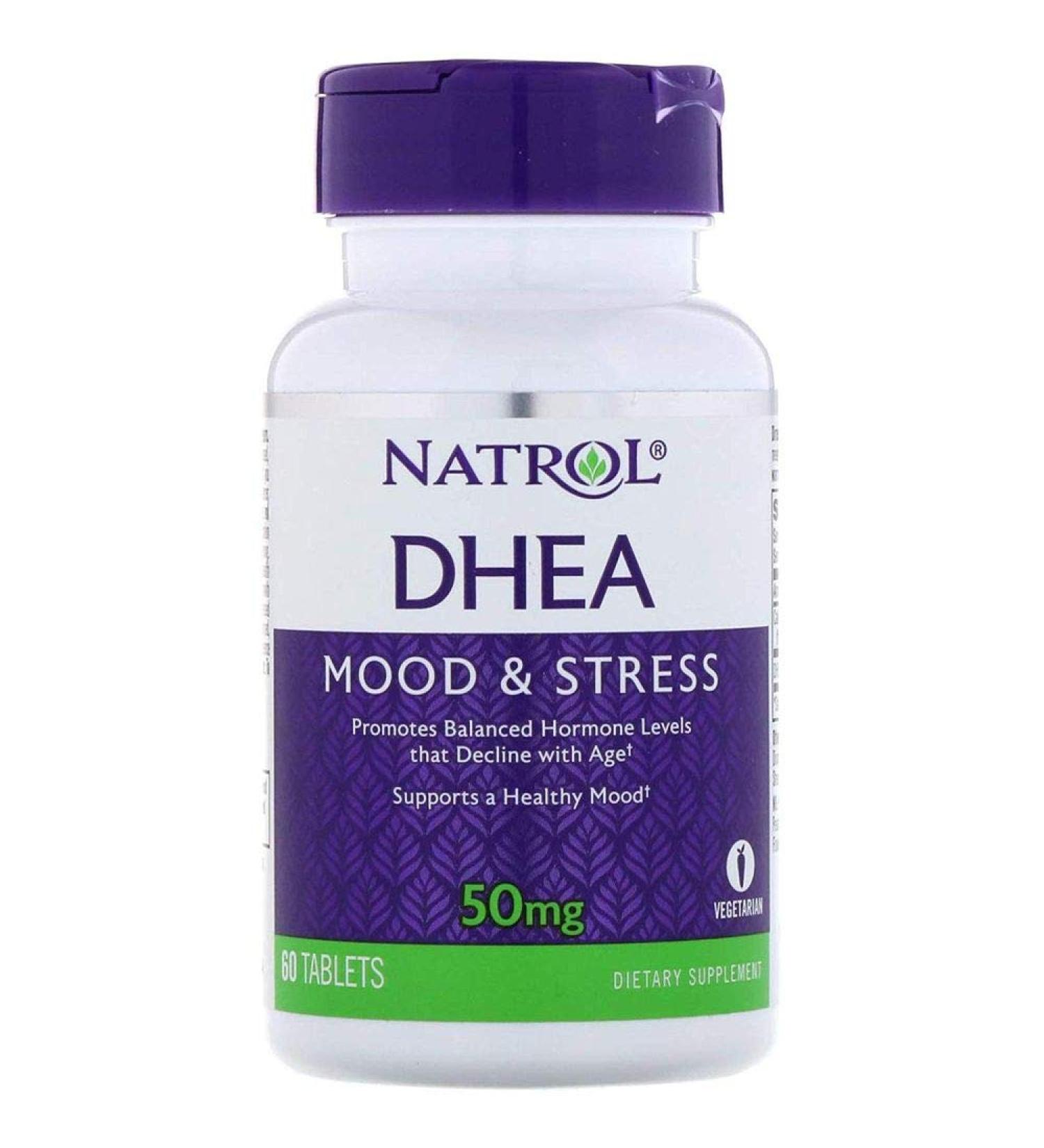 DHEA 50mg Tablets - 60 Count | Natrol | Boost Energy & Vitality - Buy Online on GoSupps.com