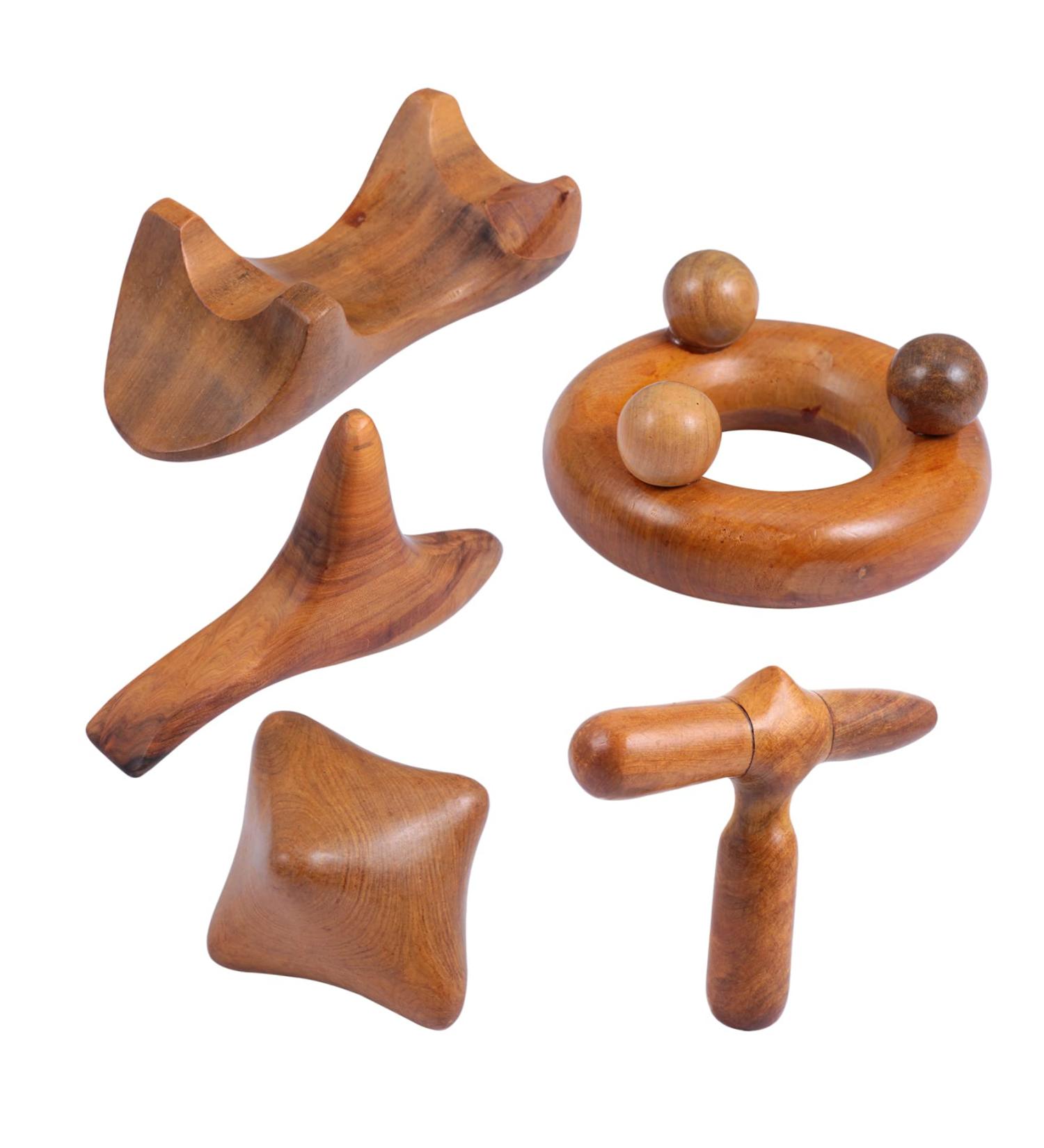 Buy Tovinanna 5-in-1 Wooden Massage Device | Triangle Full Body Massager & Scraping Tools | Foot Neck & Spa Relaxation - Buy Online on GoSupps.com