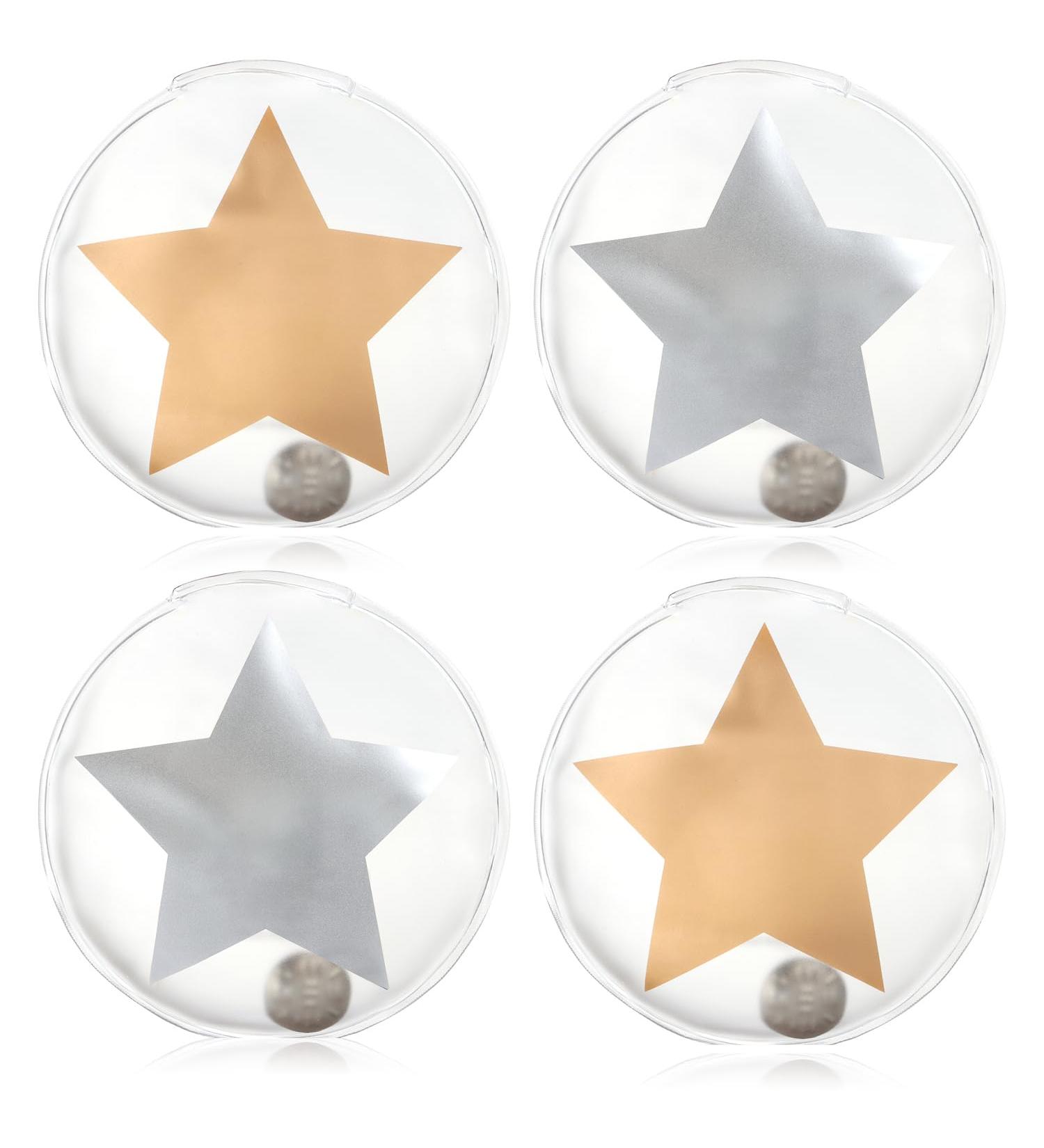 COM-Four 4x Reusable Pocket Warmers - Hand Warmers with Star Motif - Heat Pads for Cold Days & On-the-Go - Large Star Transparent (4 Pack) - Buy Online on GoSupps.com