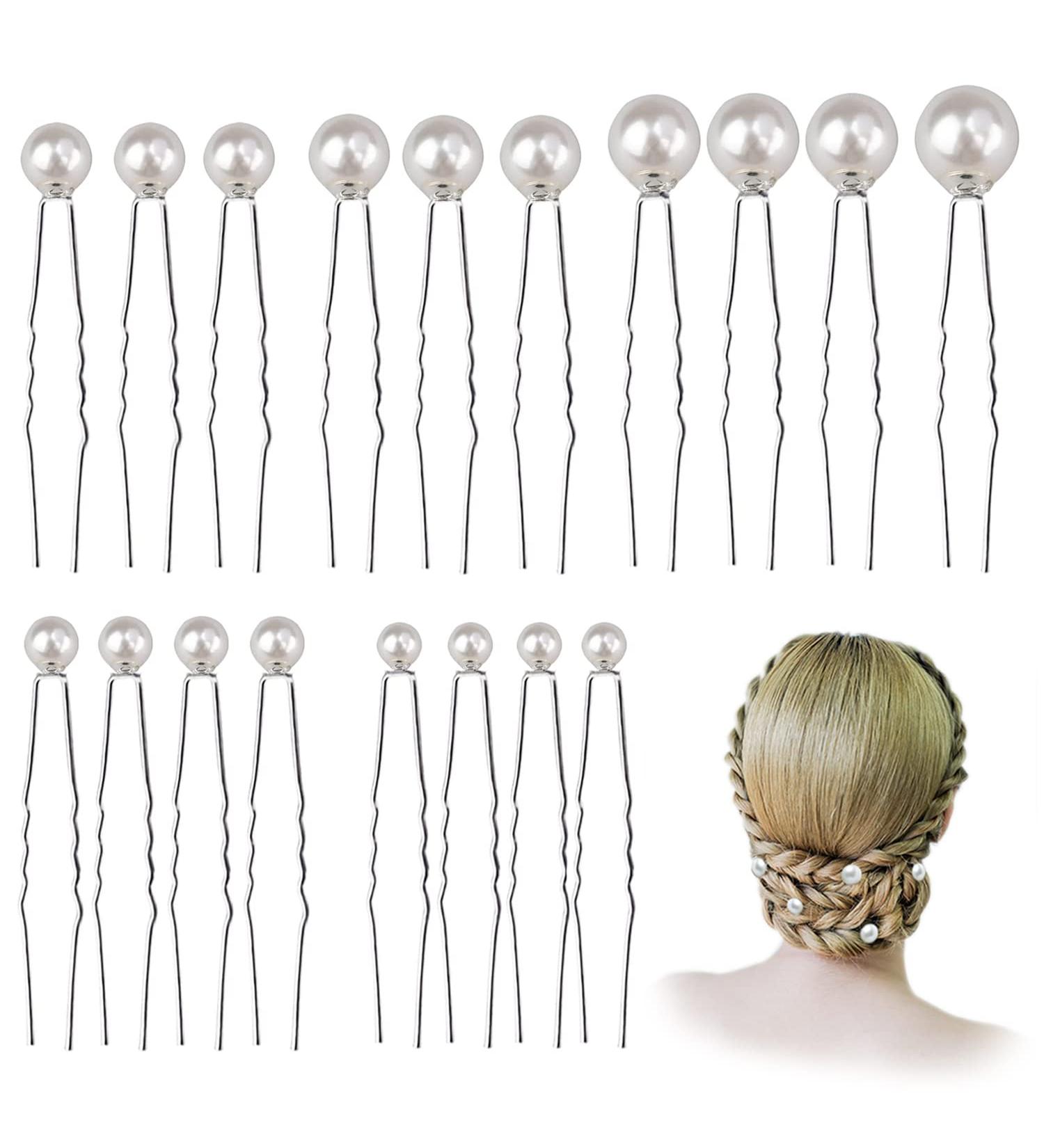 Buy Ityoos 18-Piece Wedding Pearl Hairpins | Bridal Beads Hair Accessories for Stunning Bridal Hairstyles - Buy Online on GoSupps.com