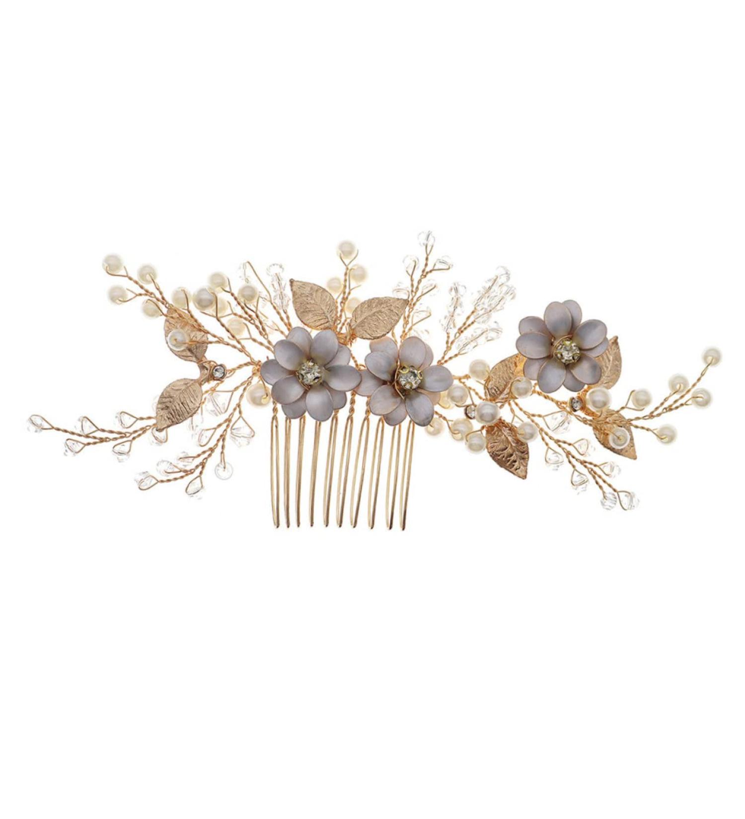 DOITOOL Bead Hair Comb Accesorios Para Headwear for Women Hair Accessory for Women Crystal Decor Heart Led Mirror Hair Accessories Lovely Hair Comb Wedding Pearl Bridesmaid Bridal Supplies - Buy Online on GoSupps.com