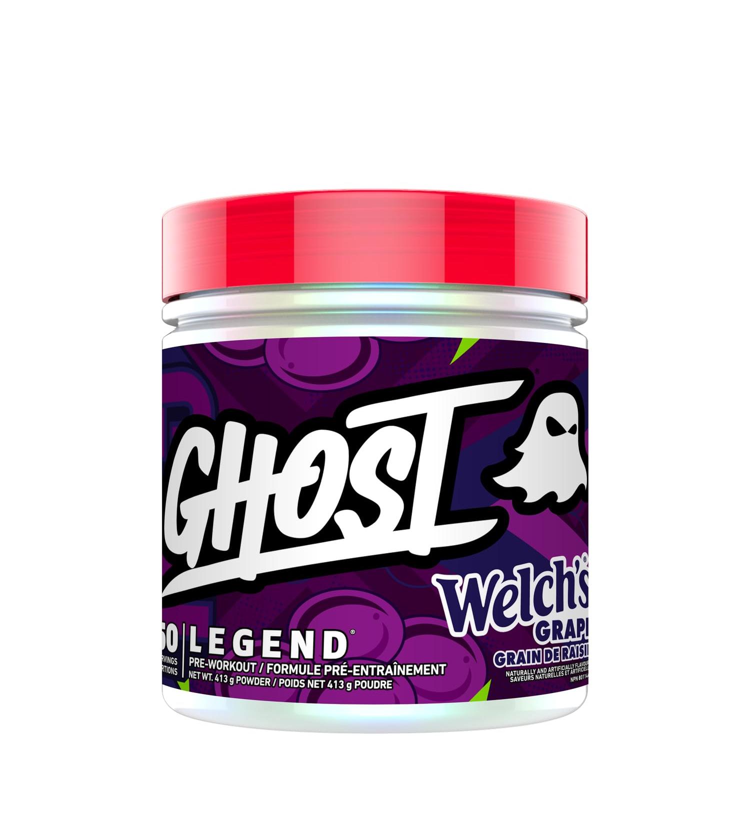 Ghost Legend V2 Pre-Workout | Caffeine L-Citrulline & Beta Alanine Blend for Pump Energy & Focus | Sugar-Free Pre-Workout | 50 Servings 400G (Grape) - Buy Online on GoSupps.com
