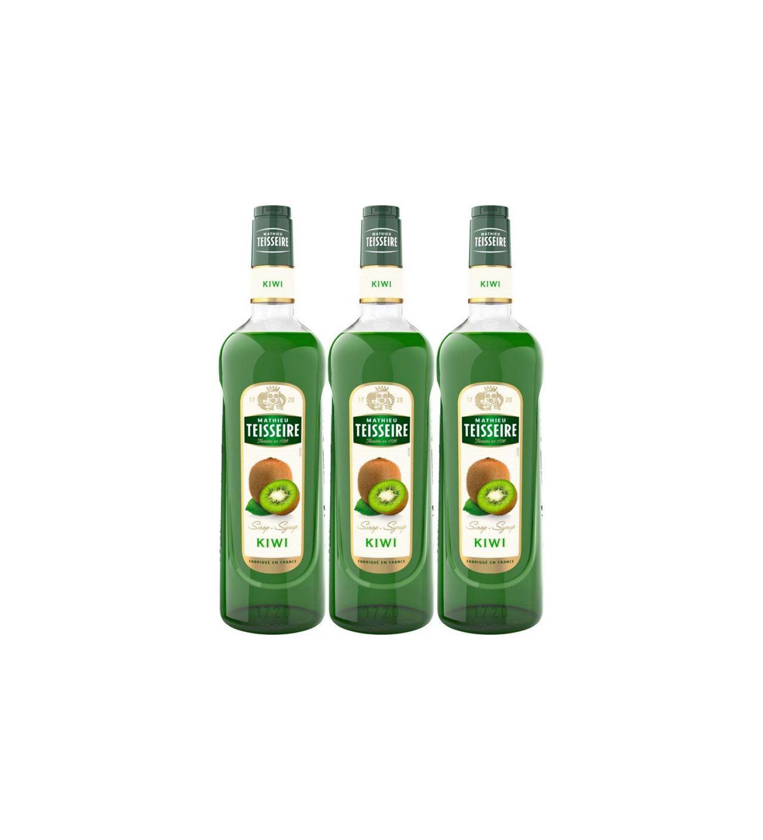 Set of 3 Mathieu Teisseire Kiwi Syrups Cocktails Mocktails Smoothies Fruit Punches Sodas and Lemonades 3 x 1L Bottles - Buy Online on GoSupps.com