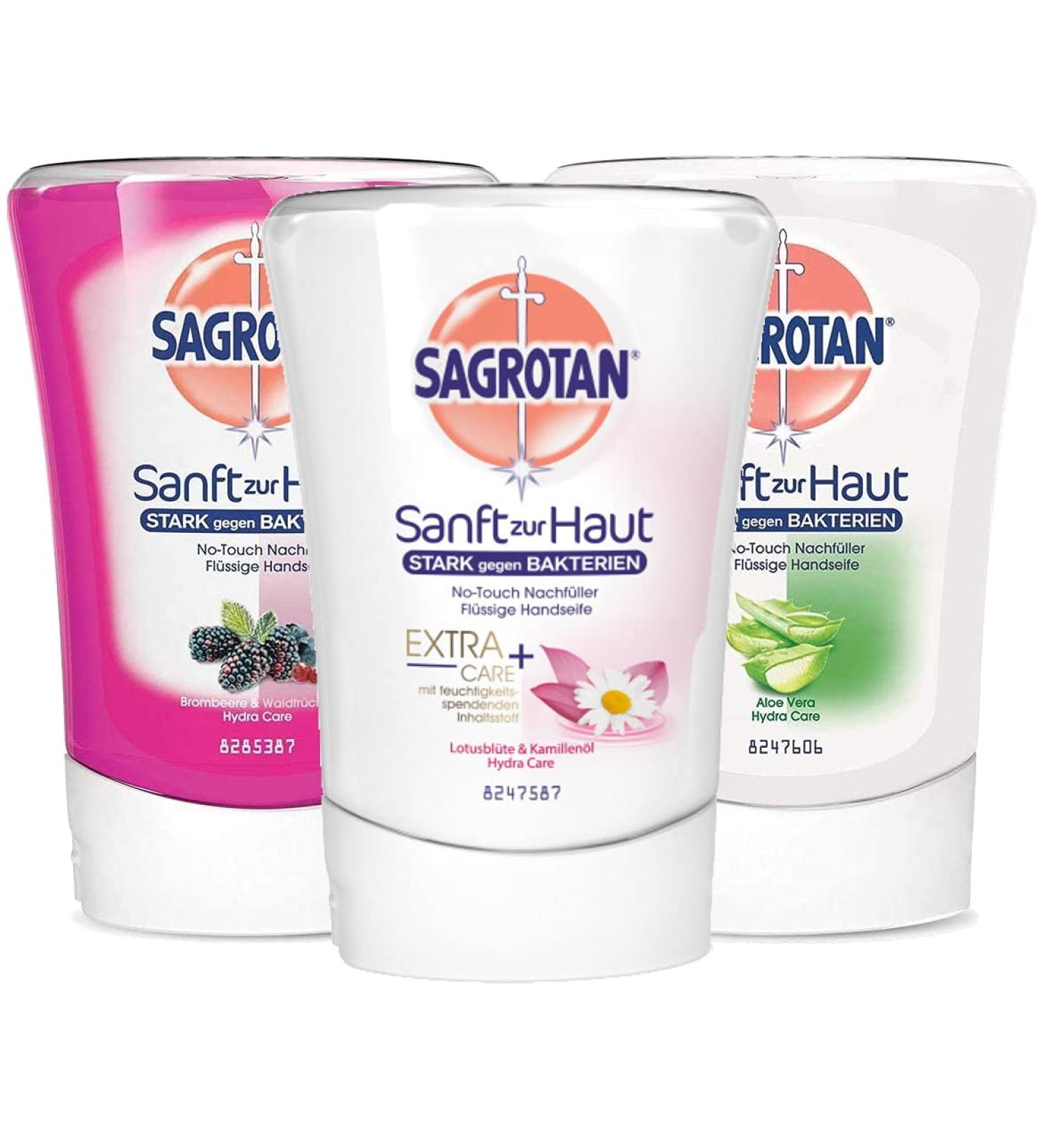 Buy Sagrotan NoTouch Refill Pack | Aloe Vera Blackberry & Forest Fruits Lotus Flower - International Shipping Available - Buy Online on GoSupps.com