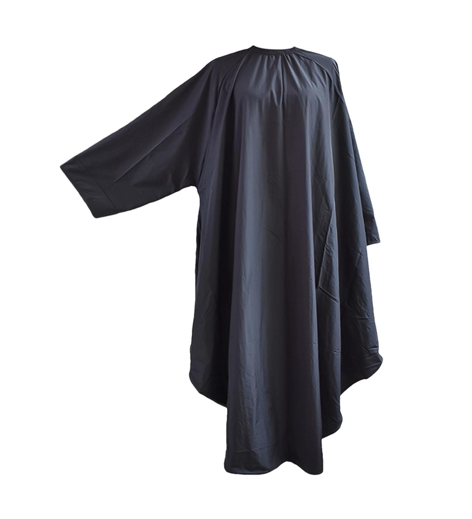 Buy Salon Hair Cutting Cape - Stylish Polyester Pongee Hairdresser Cape for Family & Daily Trimming Complex Styling in Black - Buy Online on GoSupps.com