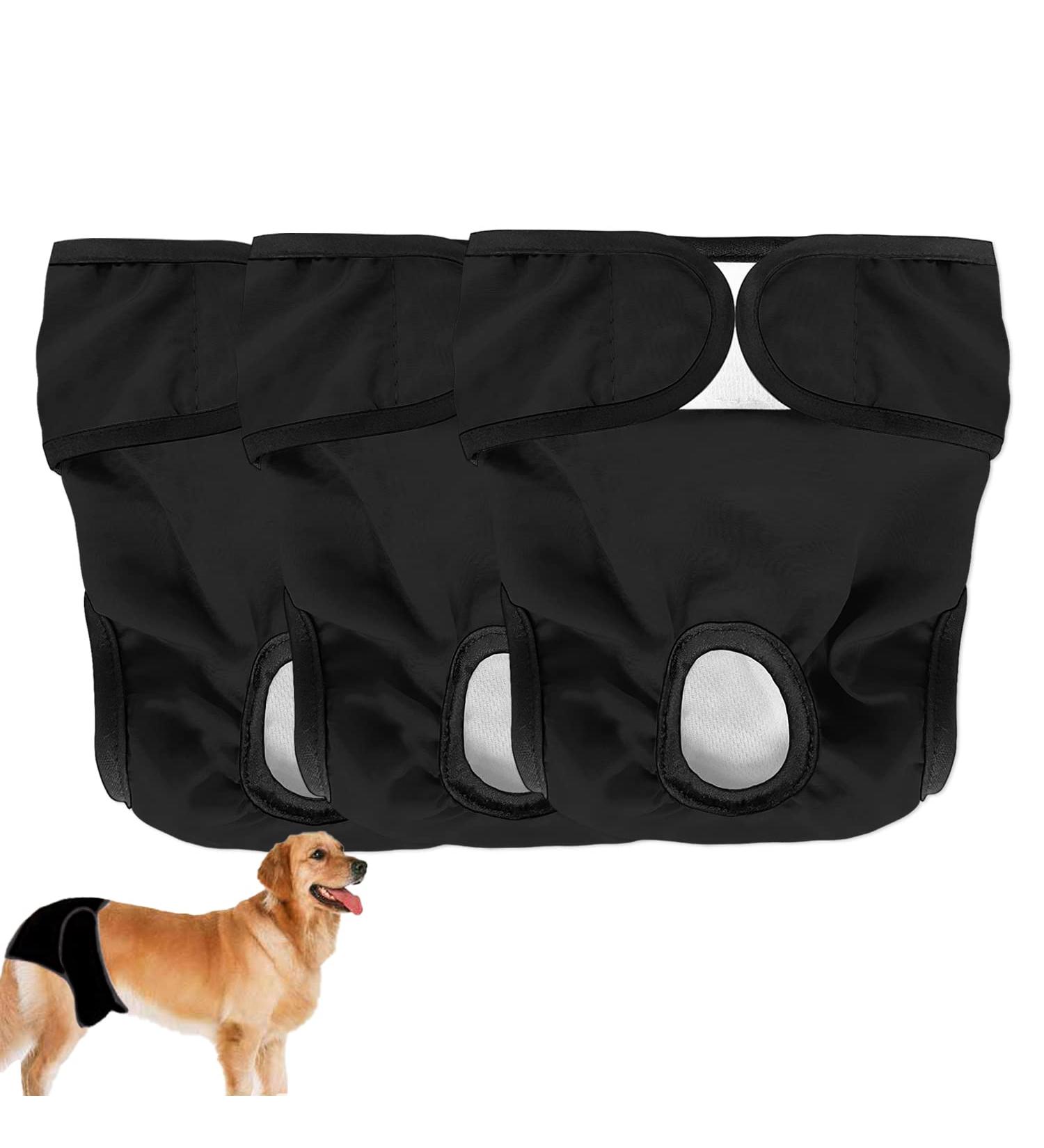 Reusable Dog Diapers - 3 Pack for Bitches | Eco-Friendly & Adjustable | International Shipping Available - Buy Online on GoSupps.com