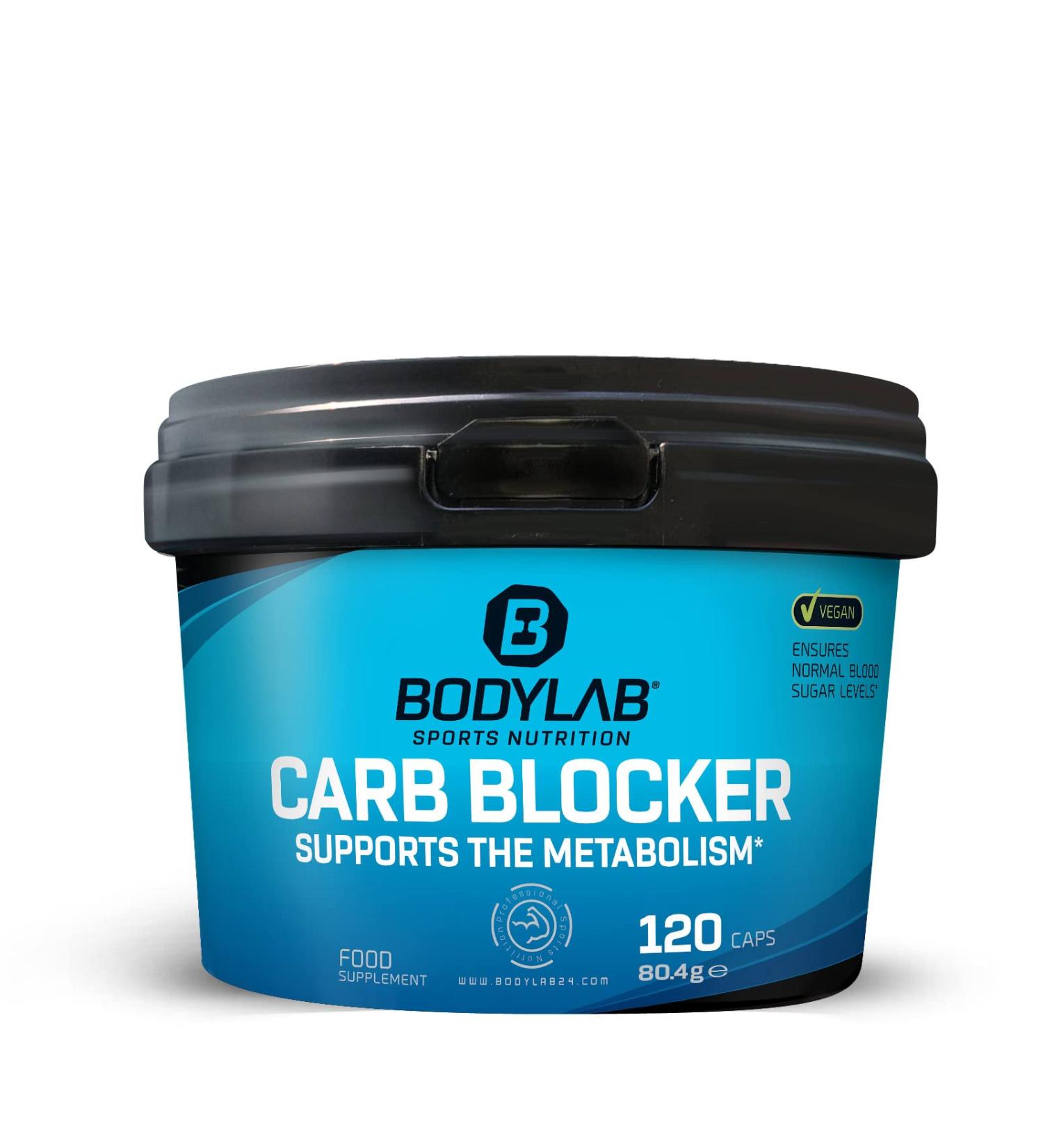 BODYLAB24 Carb Blocker 120 capsules carbohydrate blockers made of vegetable fiber and valuable plant extracts ideal for supporting weight management
