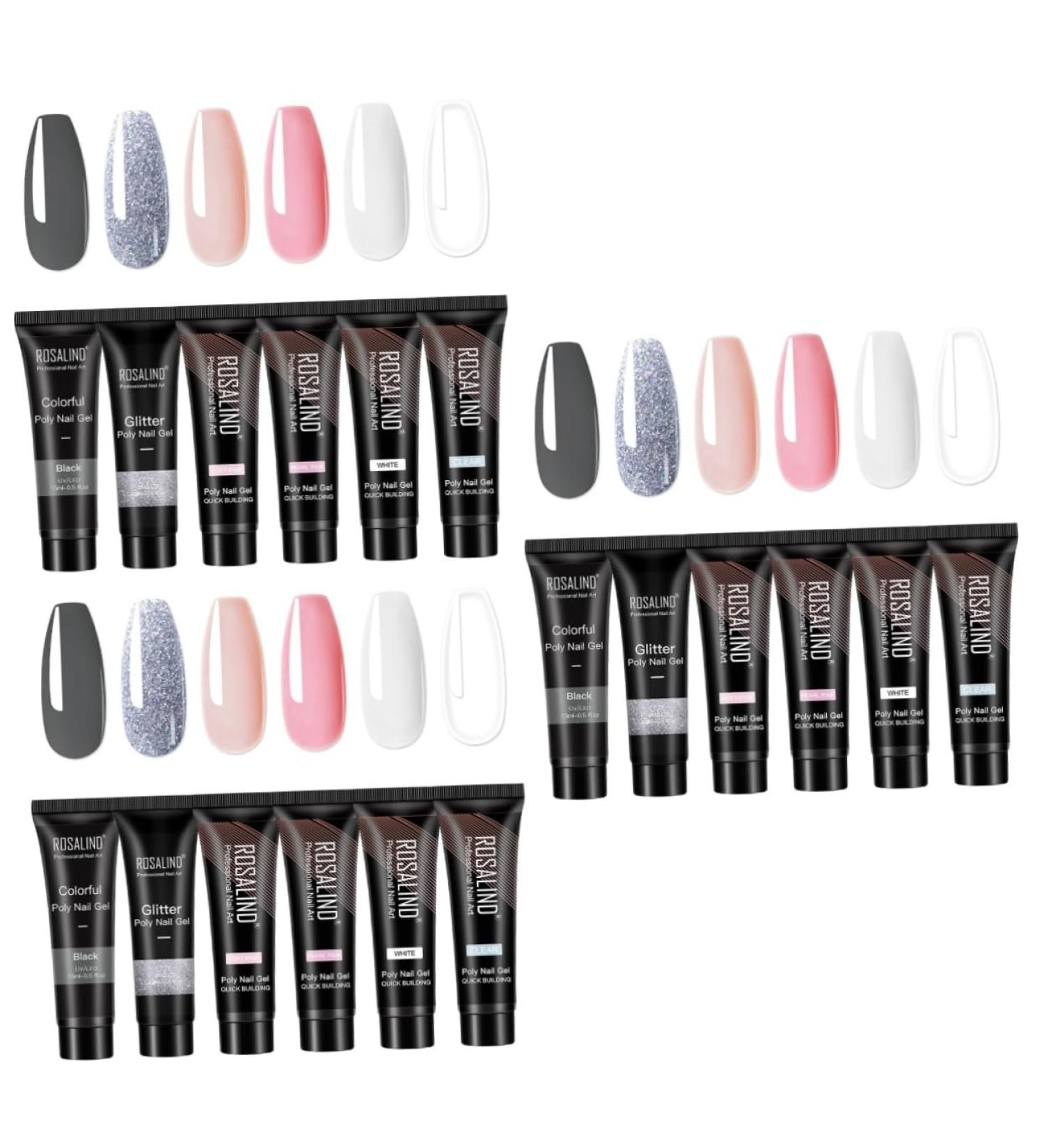 18 Pieces Nail Gel Nail Accessories Nail Extension Gel Nail Polish Clear Nail Polish Nail Art Design Accessories Manicure Gel Colour Nail Polish Glue Extension Glue - Buy Online on GoSupps.com