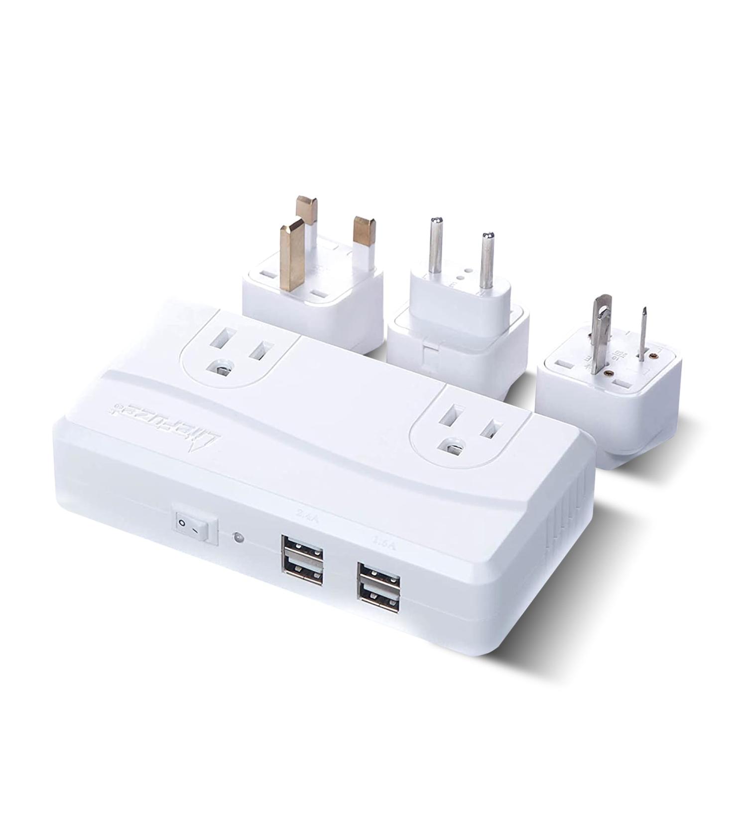 200W Travel Voltage Converter 220V to 110V - EU AU UK Adapter for Clippers Shavers & Trimmers - Circuit Breaker Included - Buy Online on GoSupps.com