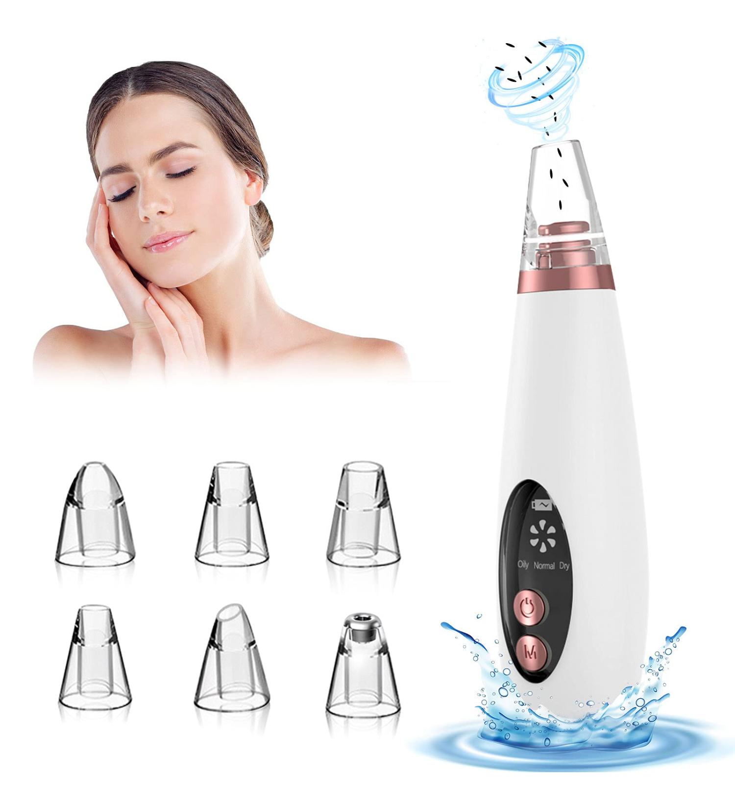 Blackhead Remover Pore Vacuum 2021 Upgraded Professional Electric USB Rechargeable Acne Tool - 3 Suction Power, 6 Probes, Pimple Zit Kit for Women & Men - Buy Online on GoSupps.com