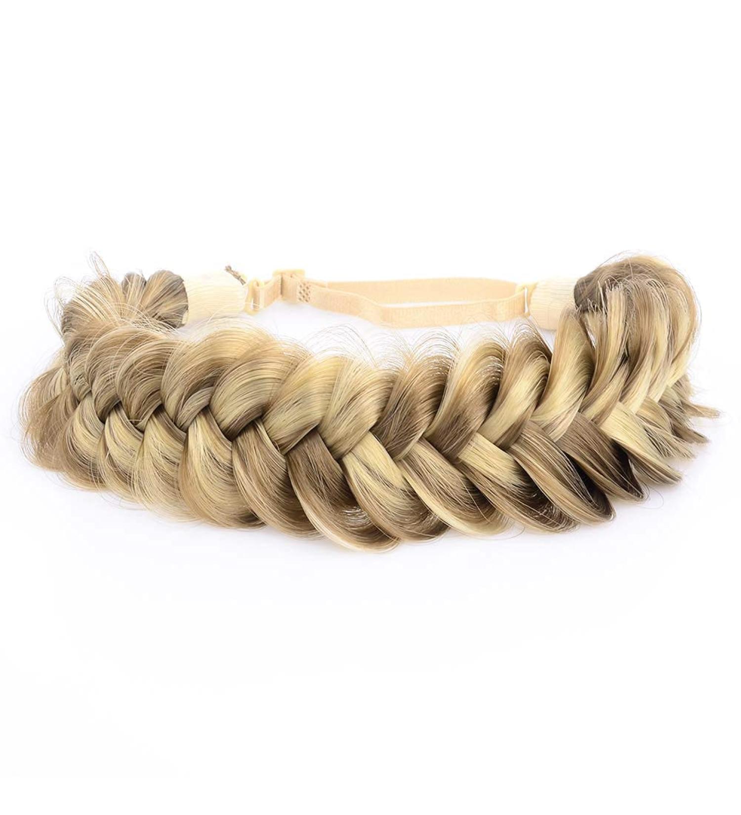 Bobiya Untidy Wide 2-Strand Braided Headband - Elastic Stretch Art Hair Accessory for Fashionable Hairstyles - Buy Online on GoSupps.com