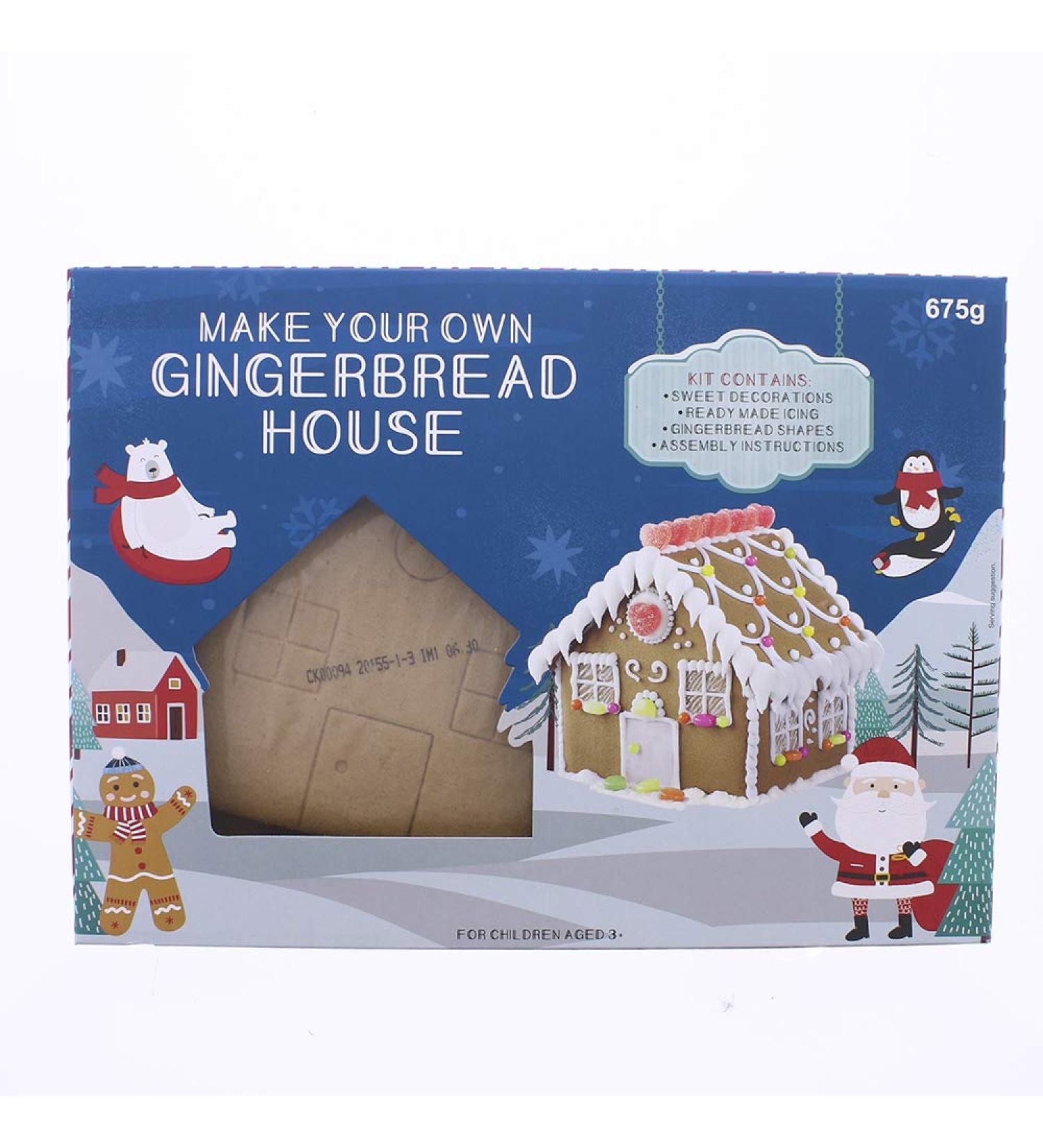 Large Gingerbread House Kit 675 Grams - Make Your own - No Baking - Easy to Make
