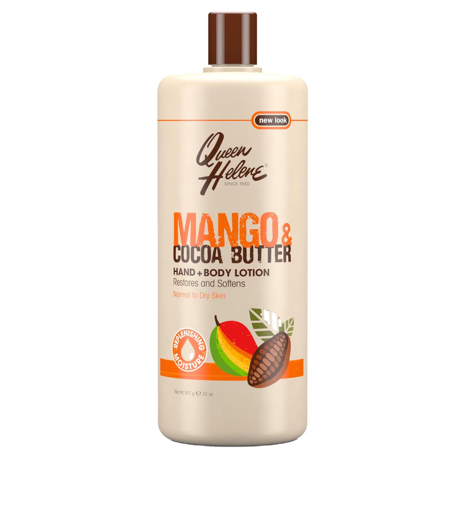 Queen Helene Mango & Cocoa Butter Hand & Body Lotion Deep Moisturizing Formula that Softens Smooths & Restores Radiance | 32 oz - Buy Online on GoSupps.com
