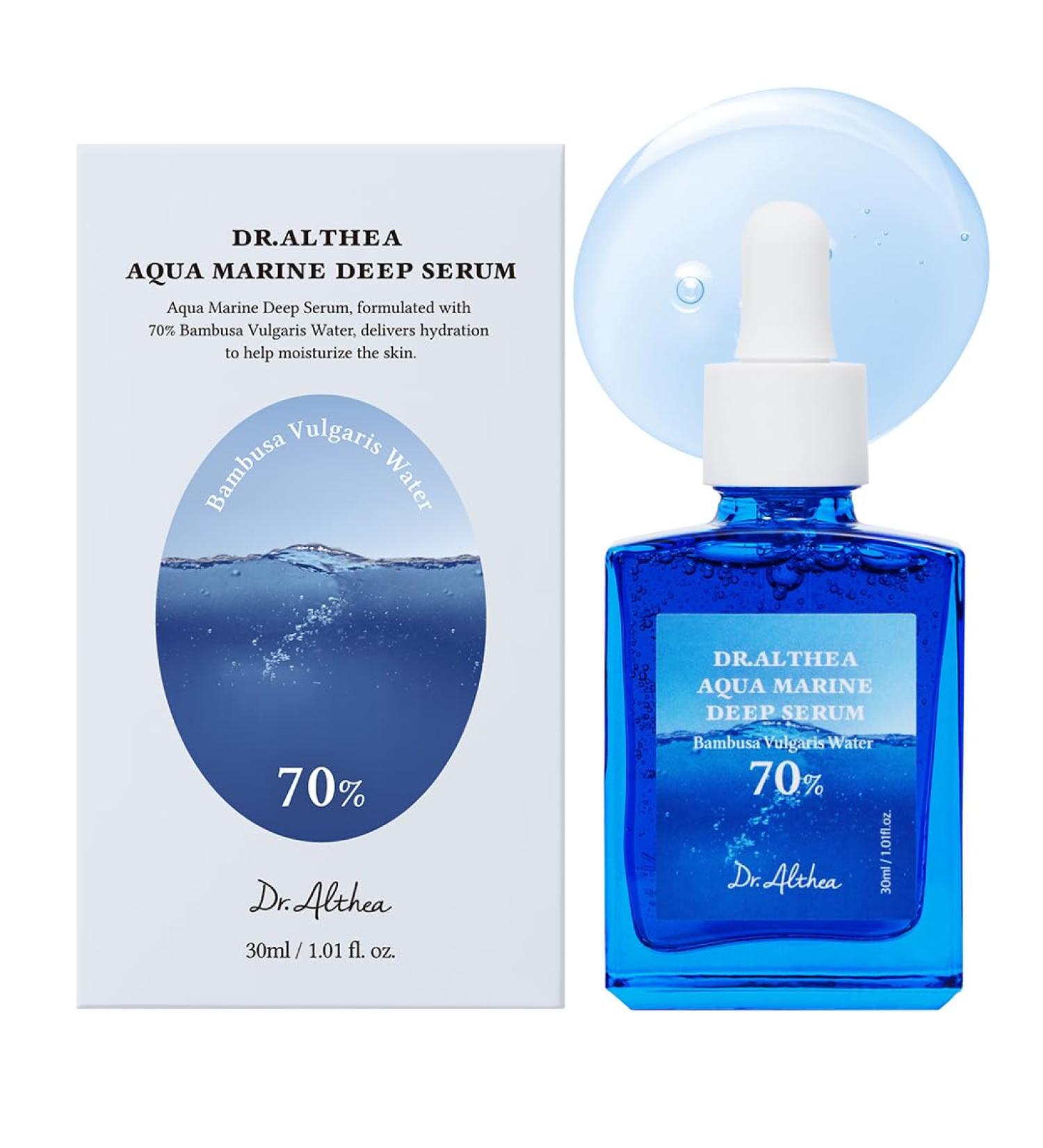 Dr.Althea Aqua Marine Deep Serum | Instant Hydration & Soothing Facial Serum for All Skin Types | Korean Vegan Skincare 1.01 Fl Oz (Pack of 1) - Buy Online on GoSupps.com