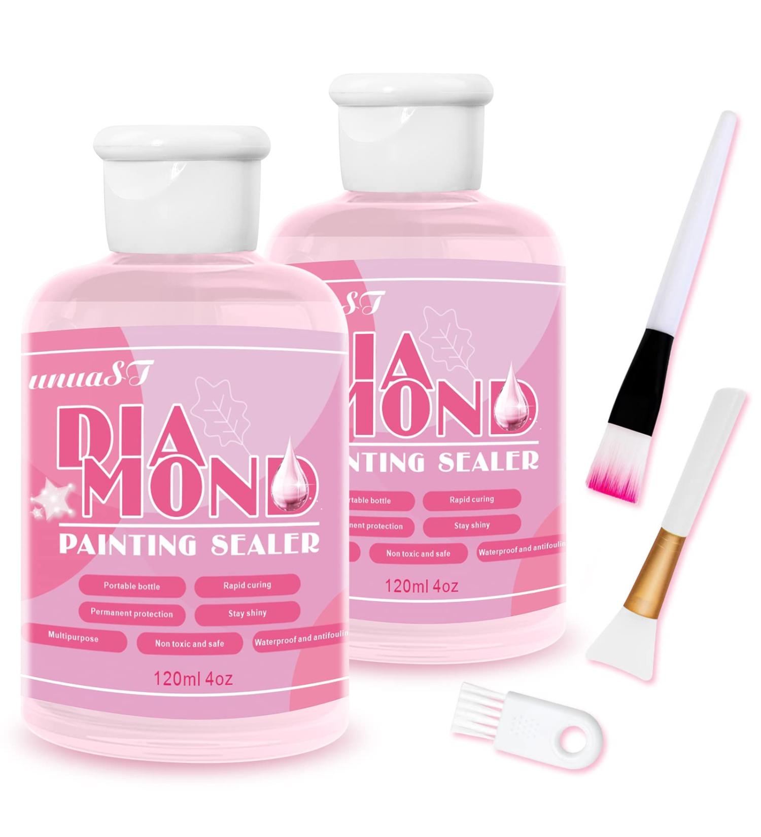 2-Pack 8oz. Diamond Painting Sealer Kit for Diamond Art - Permanent Sparkle Glue Set - Buy Online on GoSupps.com