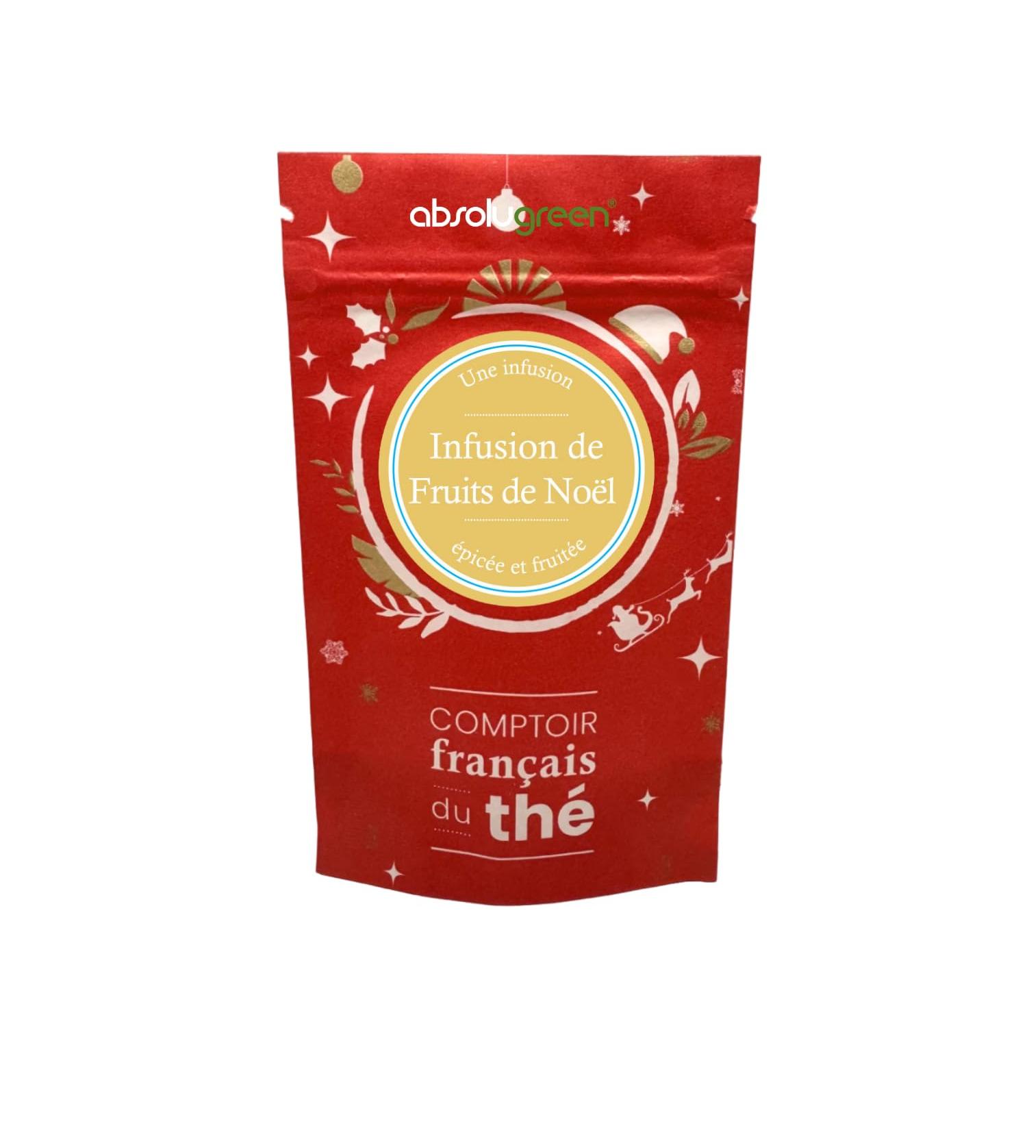 absolugreen Christmas Fruit Infusion - French Tea Counter - Spicy & Fruity Infusion - Christmas Infusion - Maison Fran aise - Bulk Infusi - Buy Online on GoSupps.com
