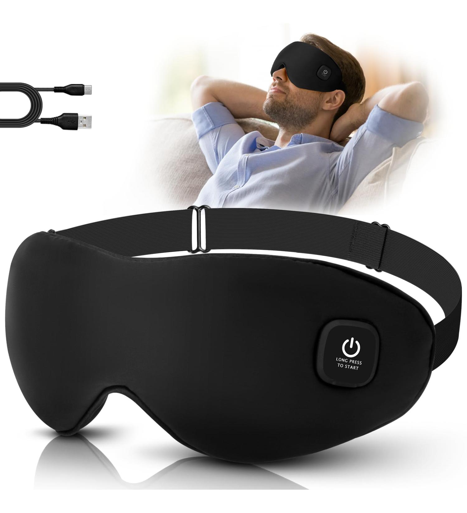 Silk Cordless Heated Eye Mask - Washable Electric Eye Compress for Dry Eye Relief Eye Fatigue & Sinus Support - Perfect Gift for Men & Women - Buy Online on GoSupps.com