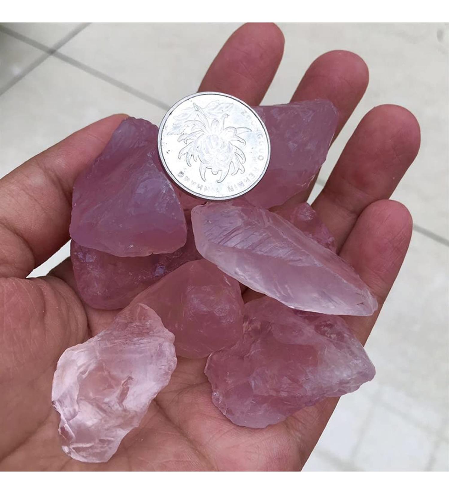 Natural Crystal Rough Gift for Family 50G Natural Raw Pink Rose Quartz Crystal Rough Stone Specimen Crystal Love Natural Stones and Minerals Fish Tank Stone Lucky Stone - Buy Online on GoSupps.com