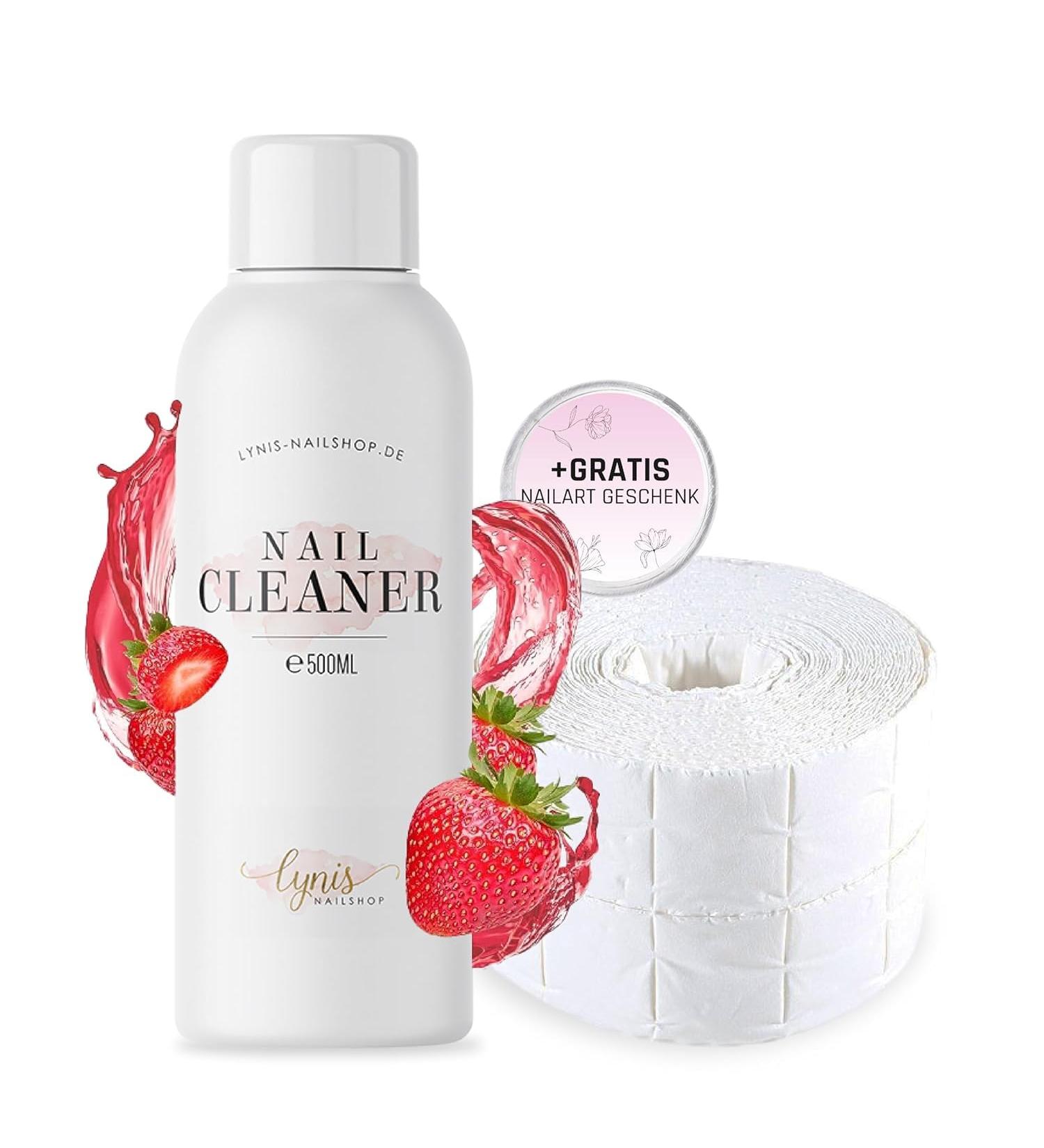  Lynis Nailshop Lynis Nailshop.de Nail Cleaner 500 ml + 1000 Cellulose Cotton Pads: Highly effective for removing sweat and oily film for UV/LED gel Shellac acrylic and polygel disinfectant - Buy Online on GoSupps.com