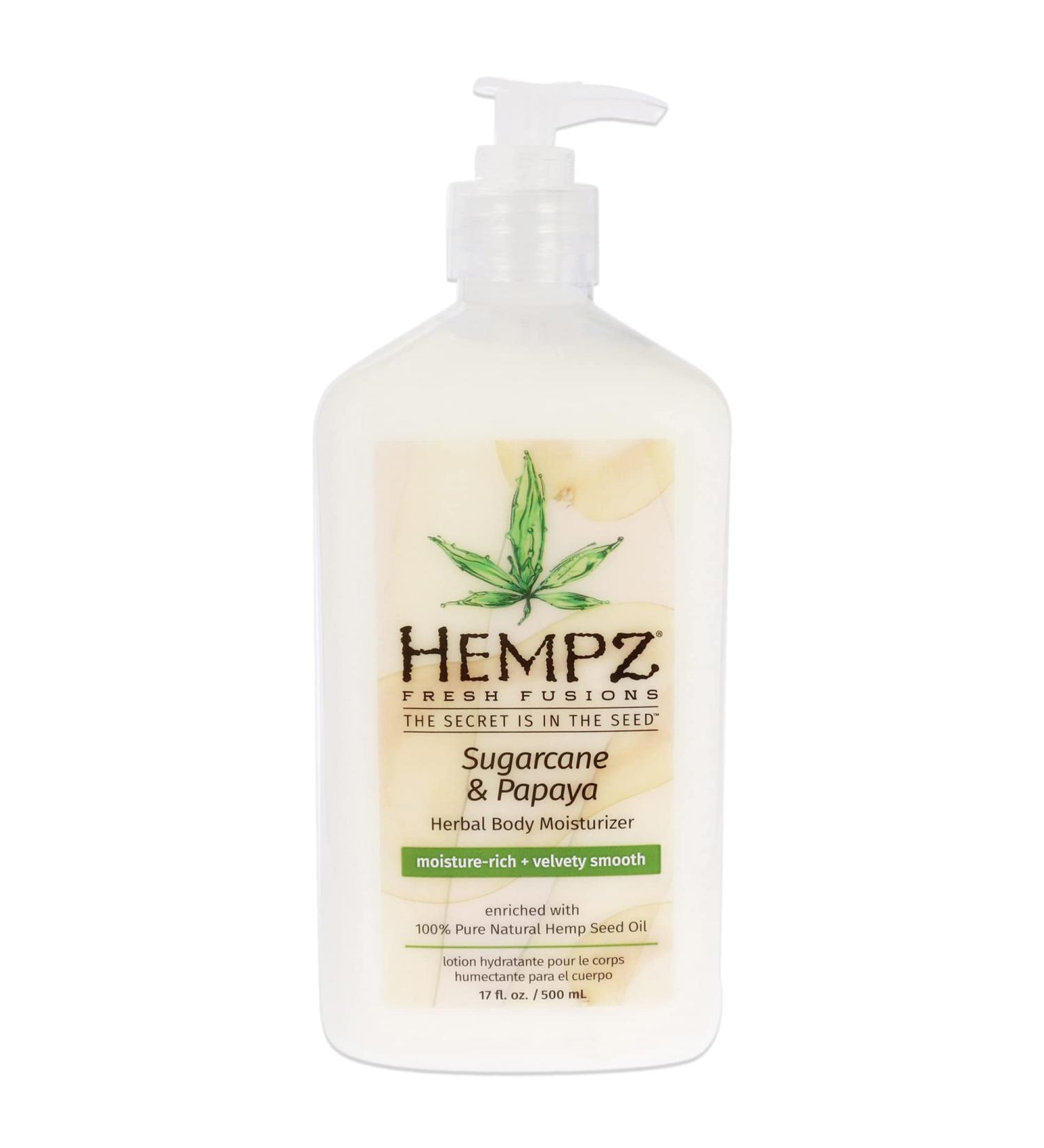 Hempz Herbal Body Moisturizer 17oz - Sugarcane & Papaya | Hydrating Lotion - Buy Online on GoSupps.com