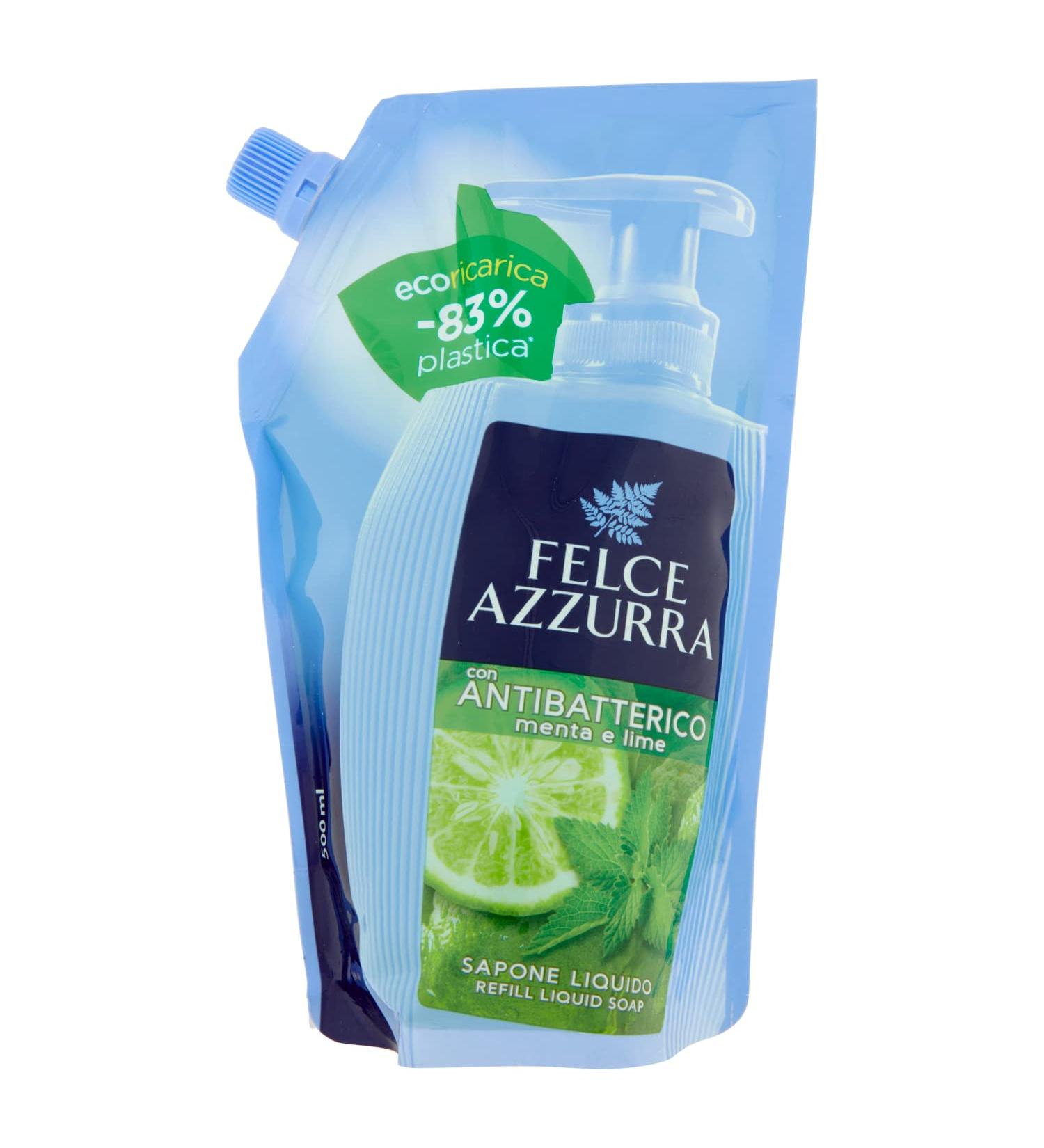 FELCE AZZURRA SAPONE SACCO 500 ML ANTIBATTERICO MENTA