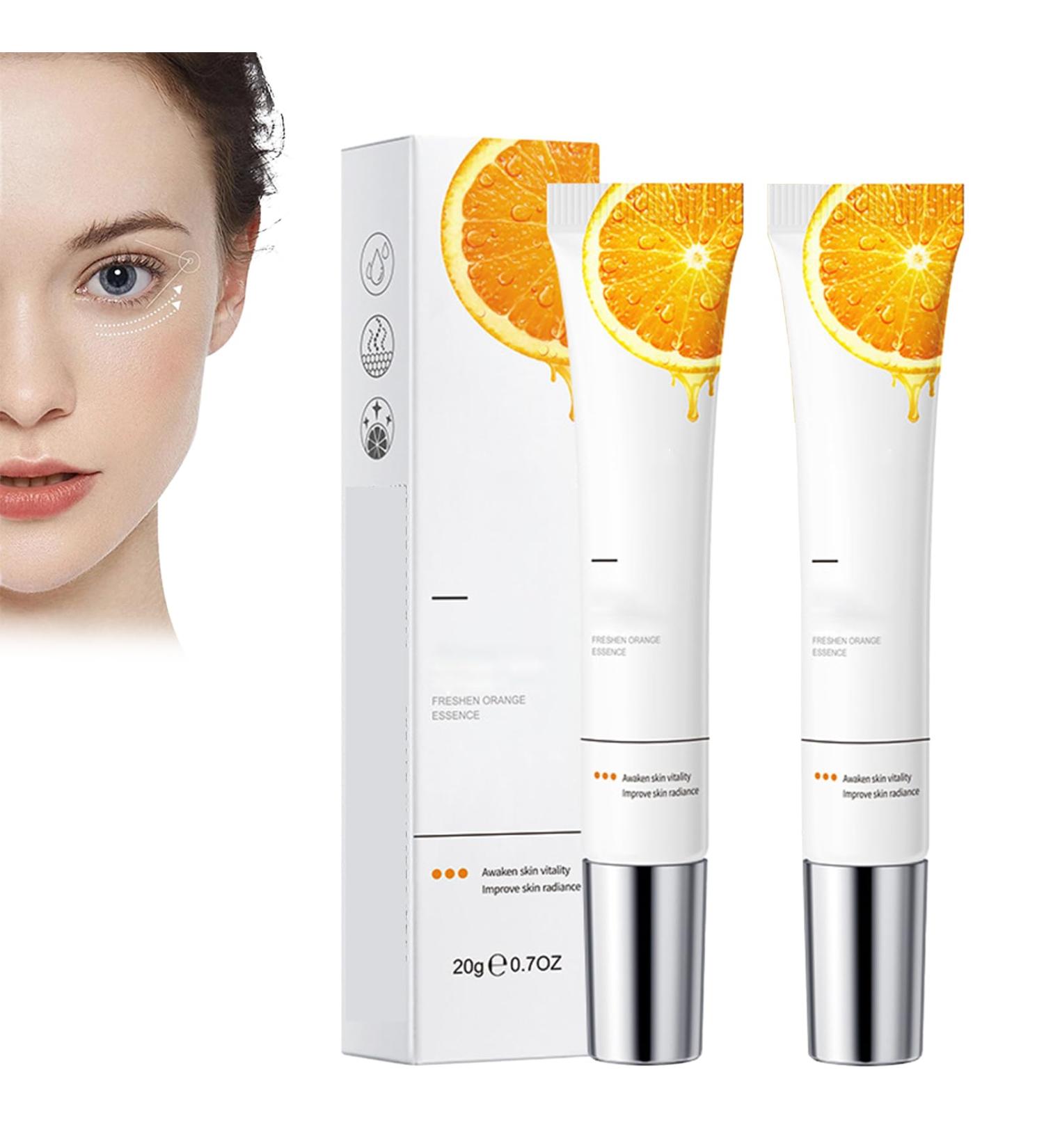 2 pieces eye cream vitamin C eye cream moisturizing firming eye cream reduces wrinkles and swelling 2 pieces x 20 g eye cream - Buy Online on GoSupps.com