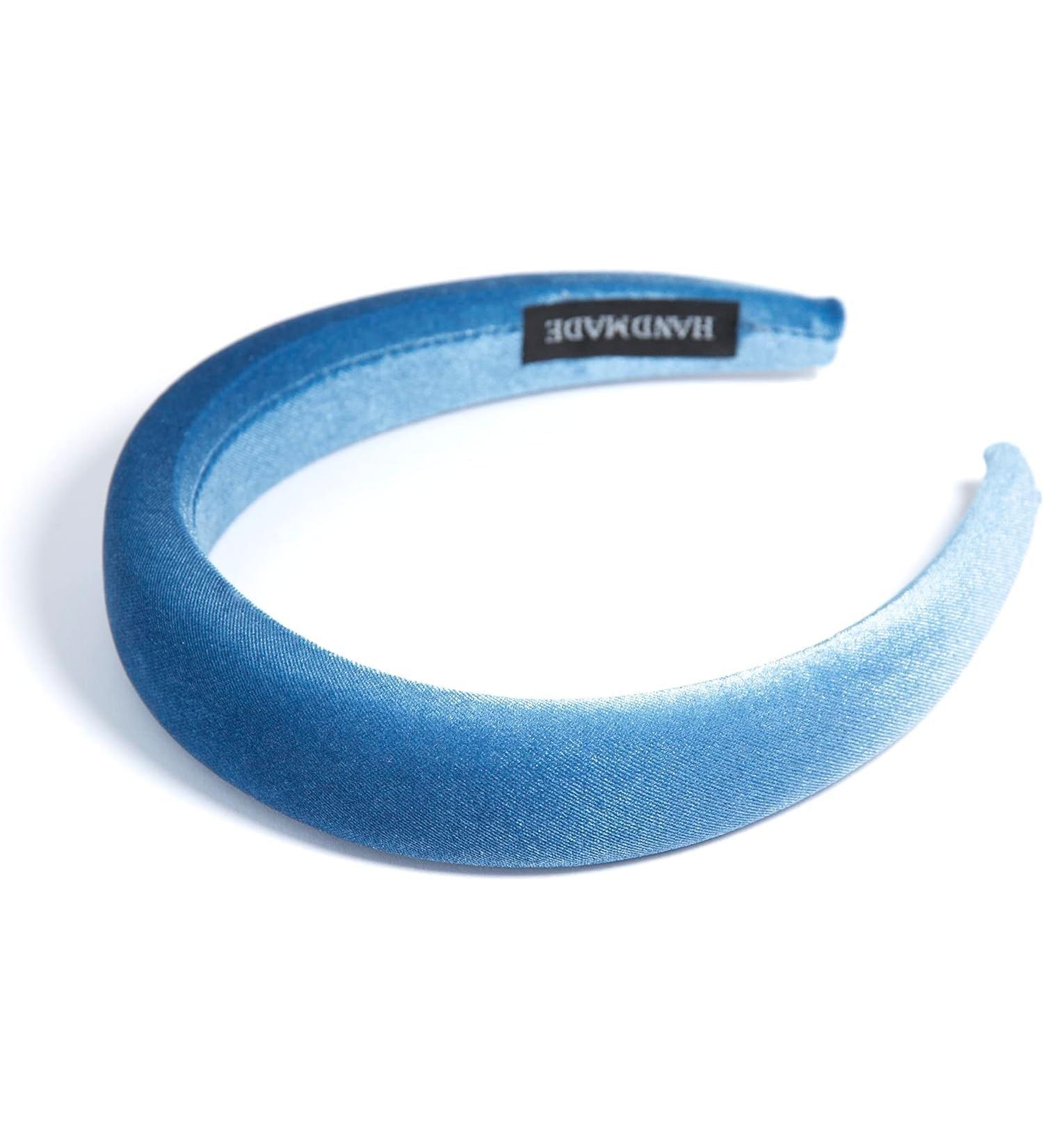 HABAC STUDIO- Headbands for Women Hair Accessories for Women Hair bands for Girls Padded Headbands Velvet 3cm Wide. (Blue) - Buy Online on GoSupps.com