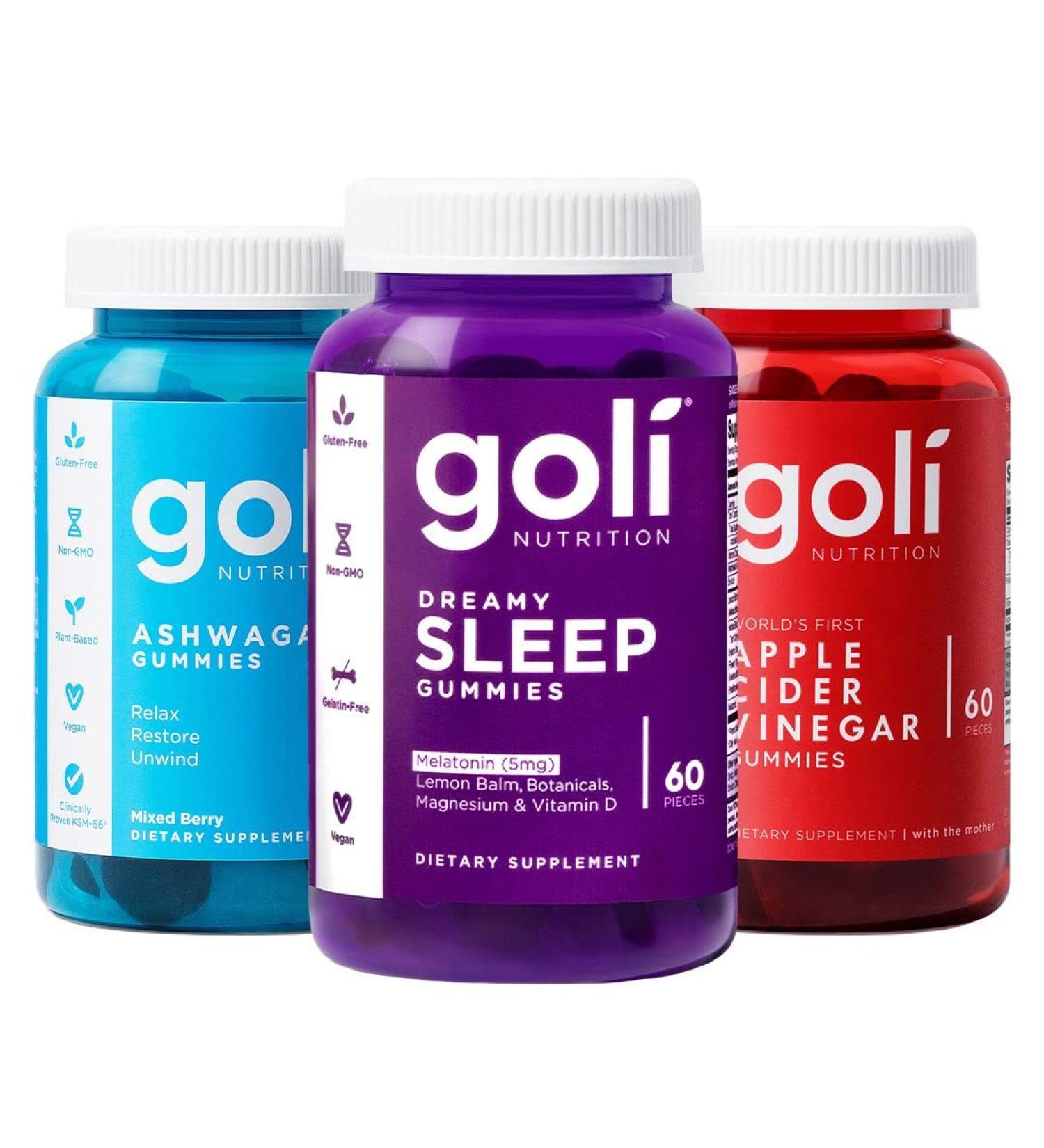 Goli Sleep Bundle: Apple Cider Vinegar & Ashwagandha Gummies - Buy Online on GoSupps.com