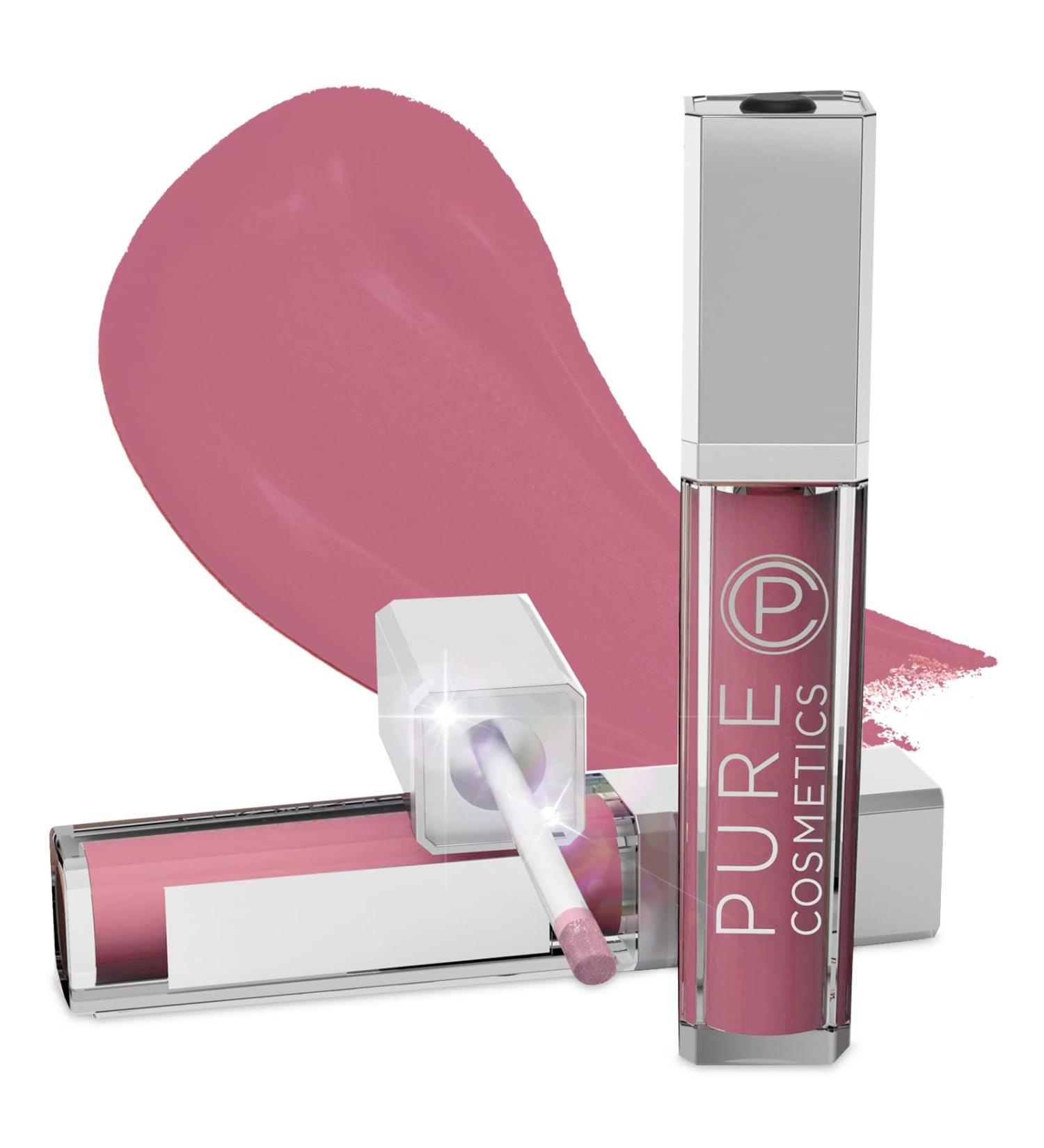 Pure Cosmetics Girl Crush Lip Gloss - Hydrating & Ultra-Moisturizing Makeup with Jojoba Oil & Vitamin E | LED Applicator & Mirror | Cruelty-Free | Talc-Free | 0.30 fl oz - Buy Online on GoSupps.com