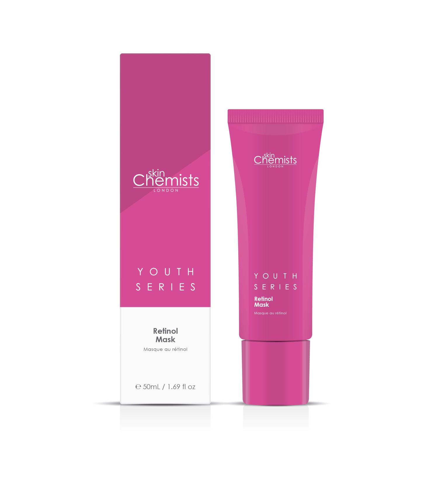 skinChemists Retinol & Bakuchiol Facial Mask 50ml | Smooths Lines Firms Skin Fights Against Signs of Aging Enhances Skin Barrier & Supports Cell Renewal - Buy Online on GoSupps.com