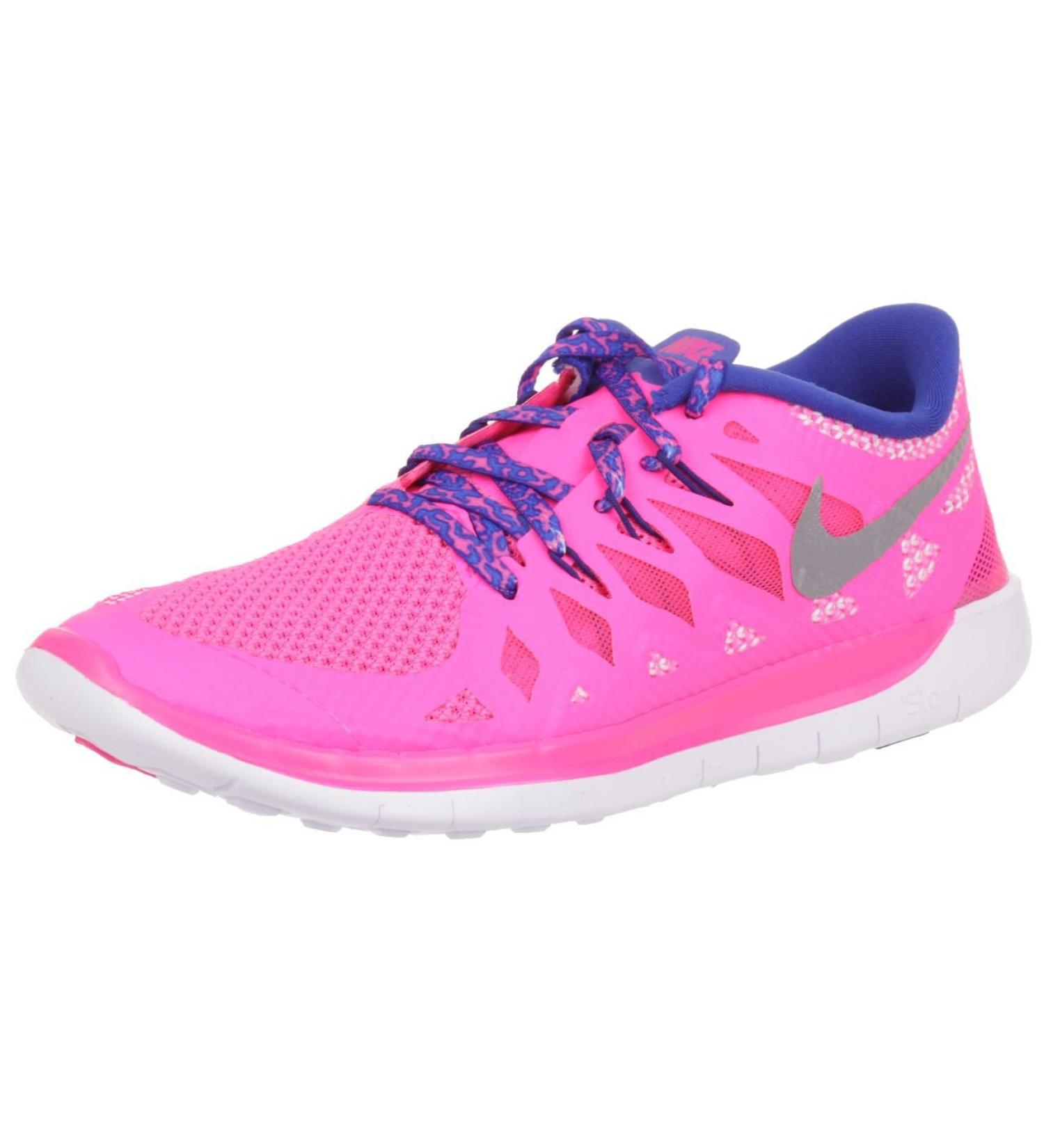 Nike Free 5.0 Girls Running Shoes - Pink Silver Blue - EU Size 36 - Shop Internationally for Best Prices - Buy Online on GoSupps.com