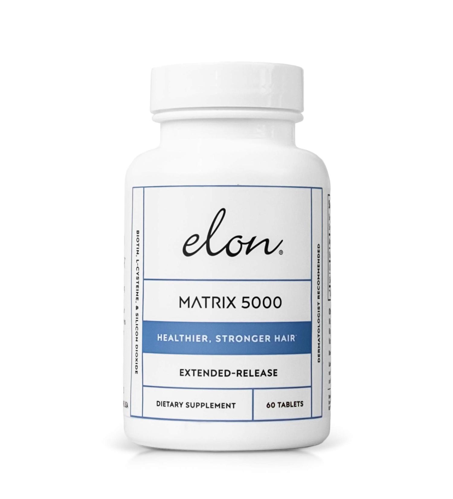 Elon Matrix 5000 Hair & Nail Vitamins - Biotin 5000mcg for Hair Growth - 60 Day Supply Promotes Healthy Hair & Nails Suitable for All Hair Types - Buy Online on GoSupps.com