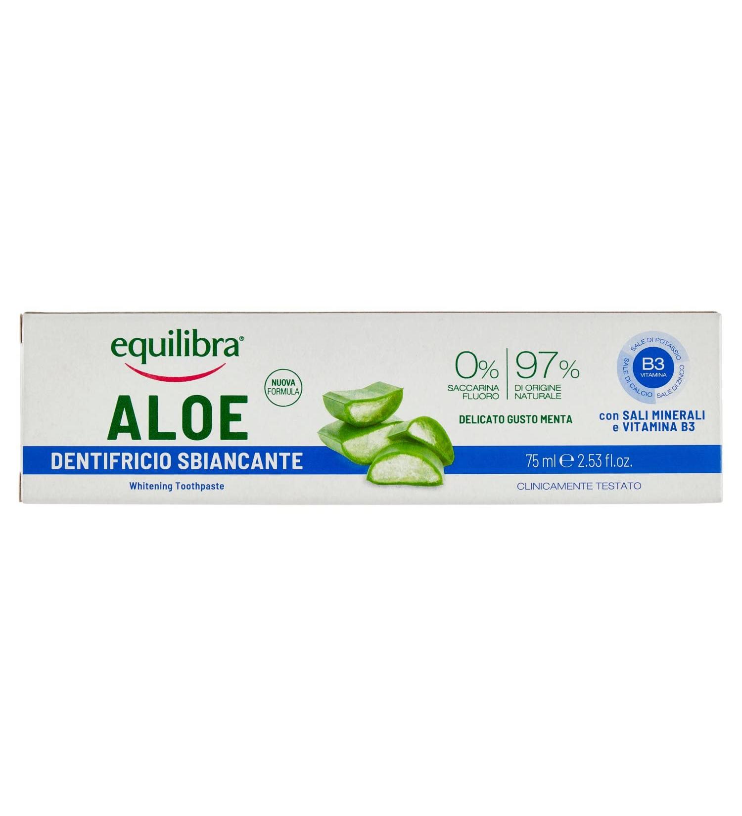 EQUILIBRA Aloe Vera Tooth Whitening Gel 75ml | Shop Internationally for Bright Smiles - Buy Online on GoSupps.com
