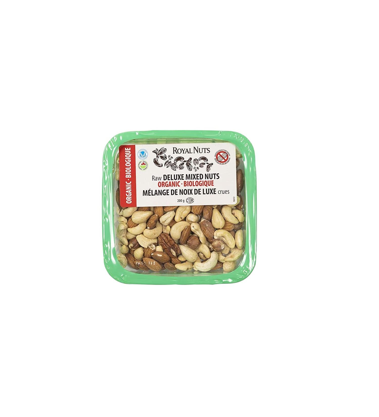 ROYAL NUTS Organic Deluxe Mix Unsalted 200 Grams - Buy Online on GoSupps.com