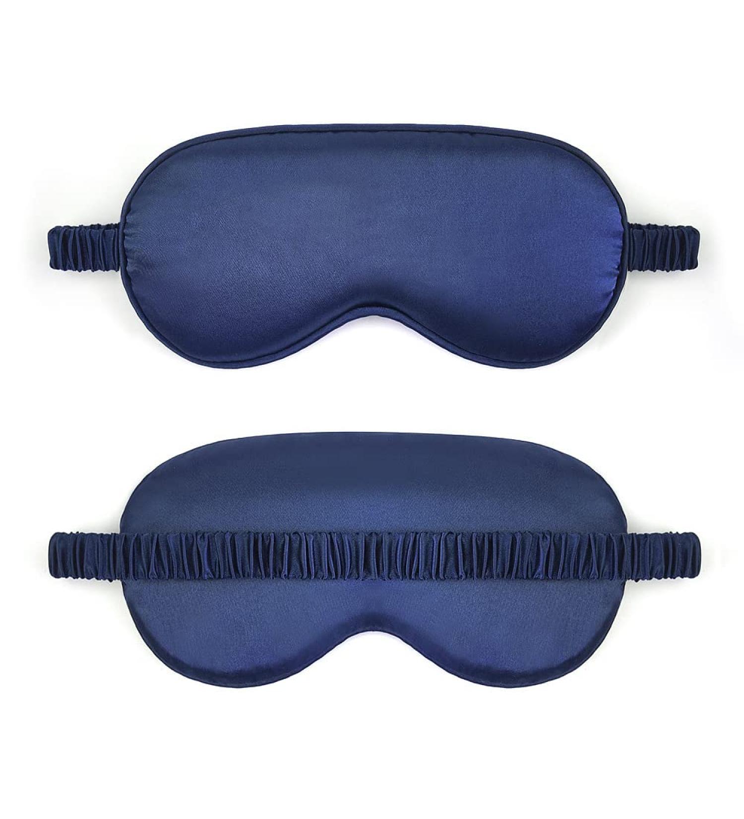 Silk Double-Sided Breathable Beauty Sleep Eye Mask for Women Men - Navy - Buy Online on GoSupps.com