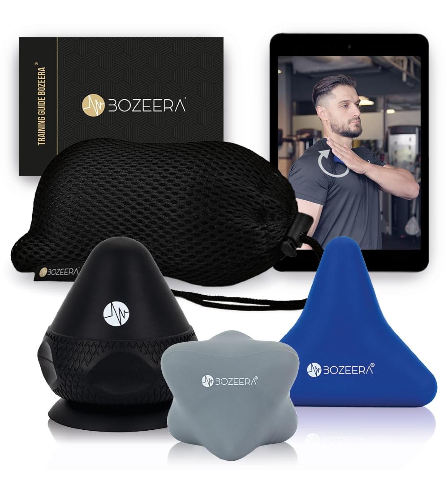 Bozeera Trigger Point Massage Set | 3x Pain Relief Devices with Suction Cup | Muscle Pain & Tension Relief | Includes Video Instructions & Booklet for Ultimate Comfort - Buy Online on GoSupps.com