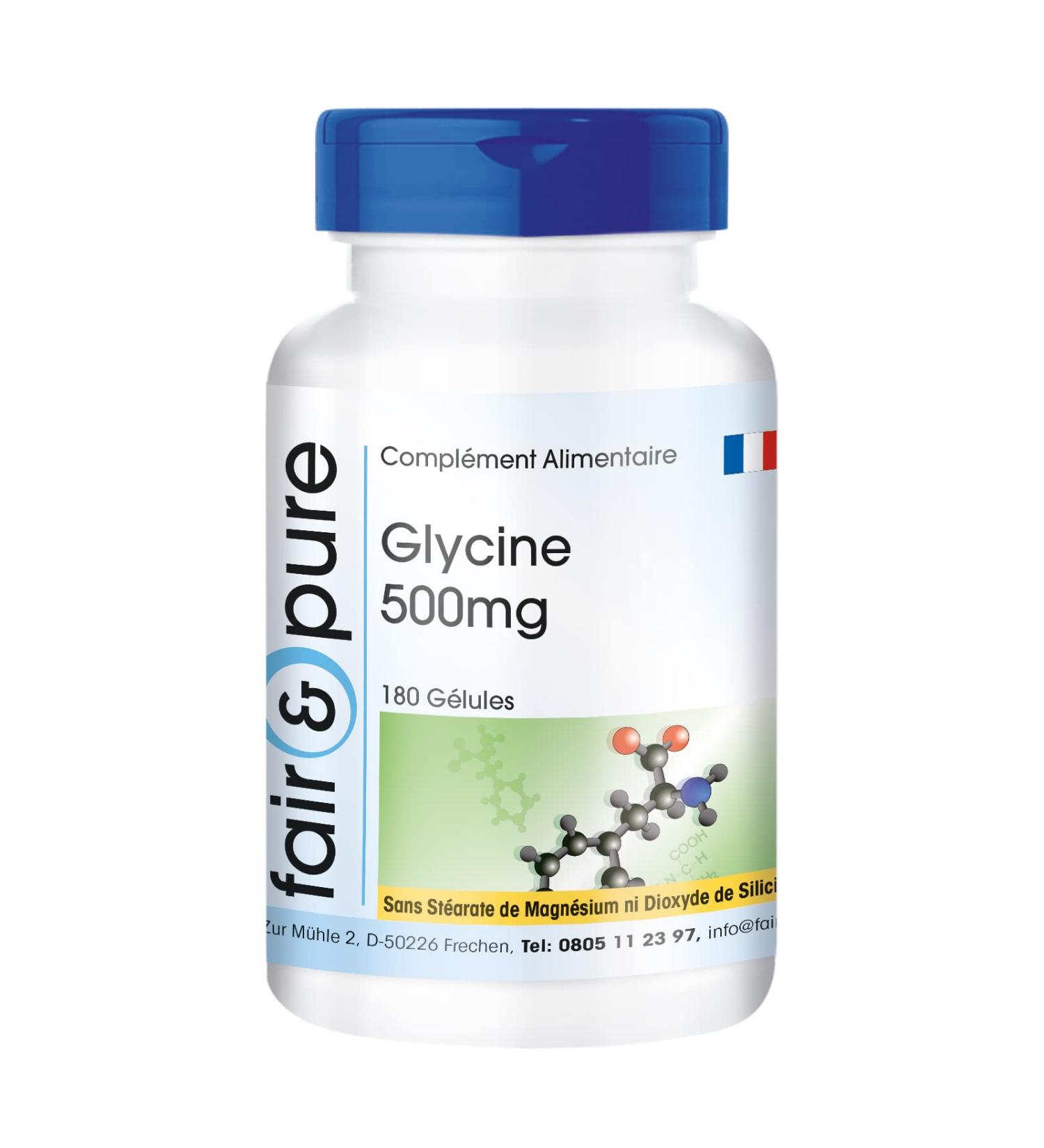 Fair & Pure - Glycine 500mg - vegan - highly dosed - with 2000mg of glycine per daily dose - 180 capsules - Buy Online on GoSupps.com