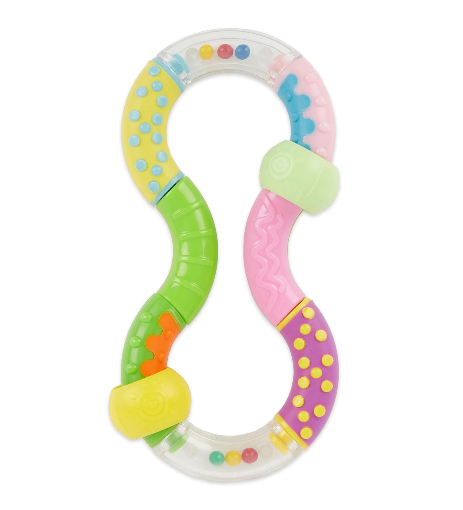 Bieco Ringrassel Baby - Movable Elements | Bite Ring & Rasselring for Motor Skills | Best Sensorism Toys for Babies - Buy Online on GoSupps.com