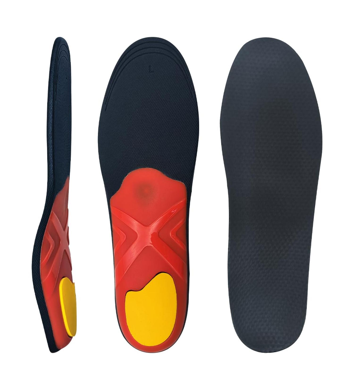 Flat Feet Arch Support Insoles for Men & Women | High Arch Inserts for Plantar Fasciitis & Foot Pain Relief - Anti-Odor Overpronation Solutions - Buy Online on GoSupps.com