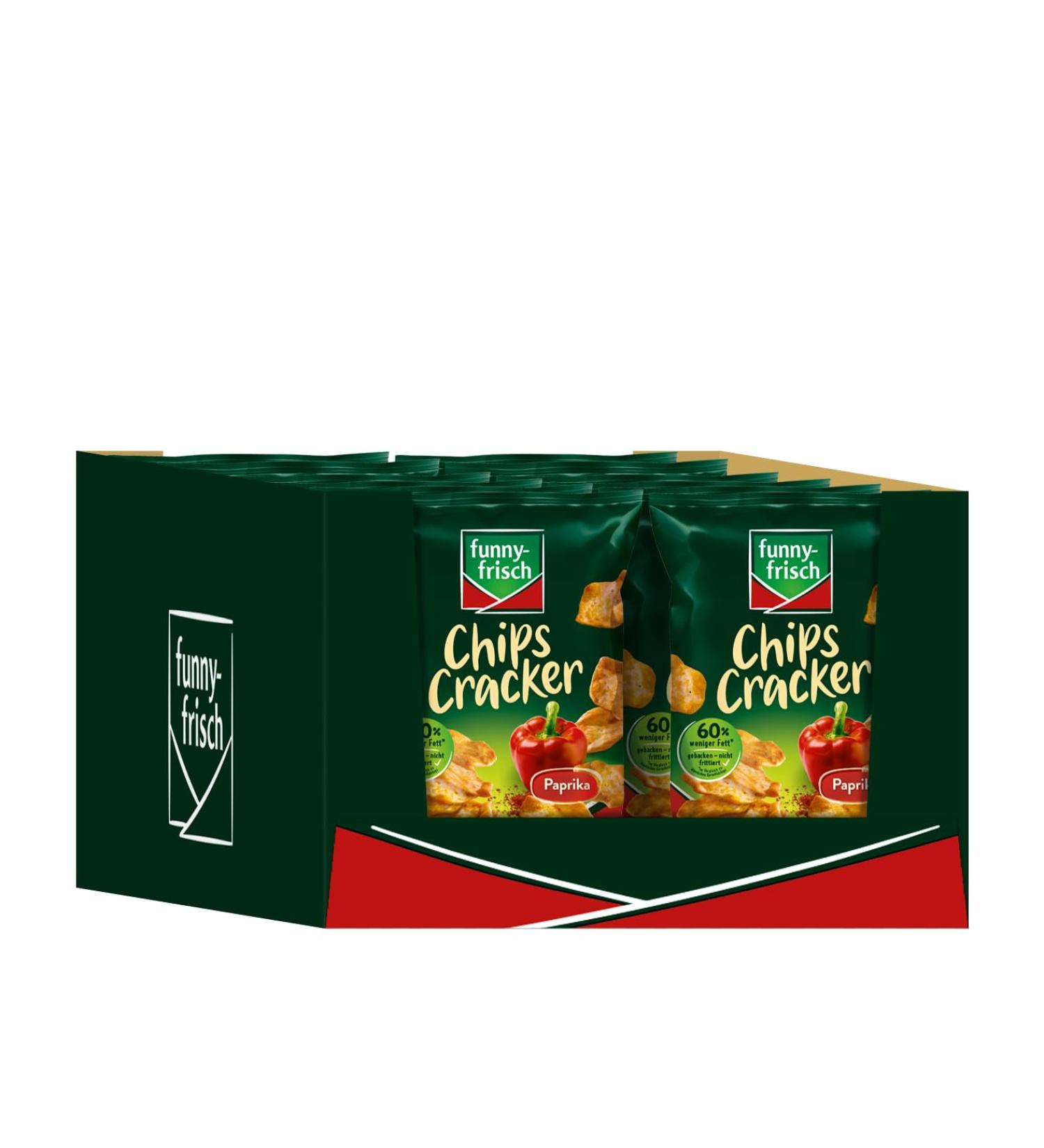 funny-frisch Chips Cracker Paprika pack of 12 (12 x 90 g)