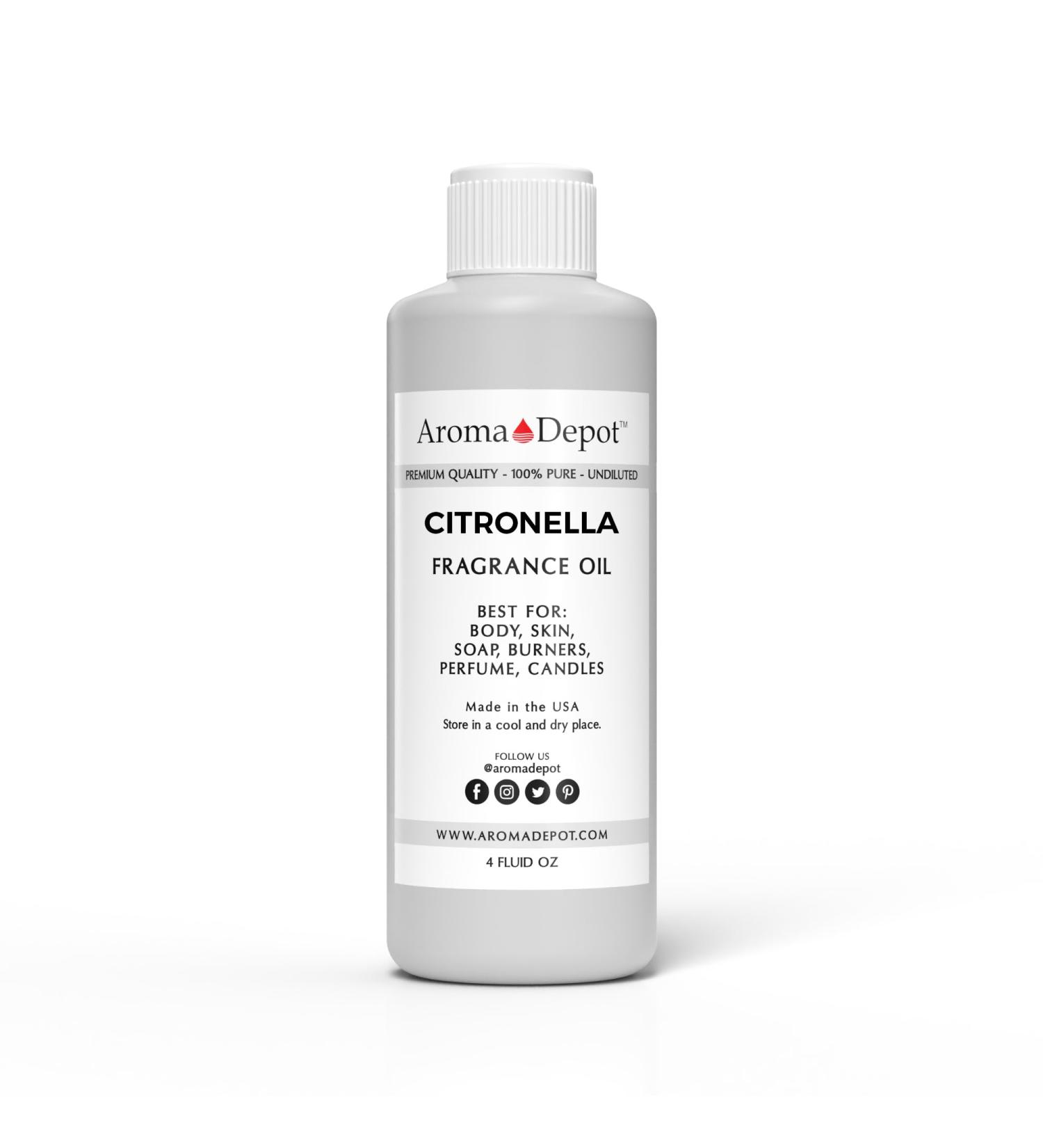 Citronella Fragrance Oil 4 oz - Scented Oil for Candles Bath Bombs DIY & Aromatherapy | Perfume & Skin Oil - Buy Online on GoSupps.com