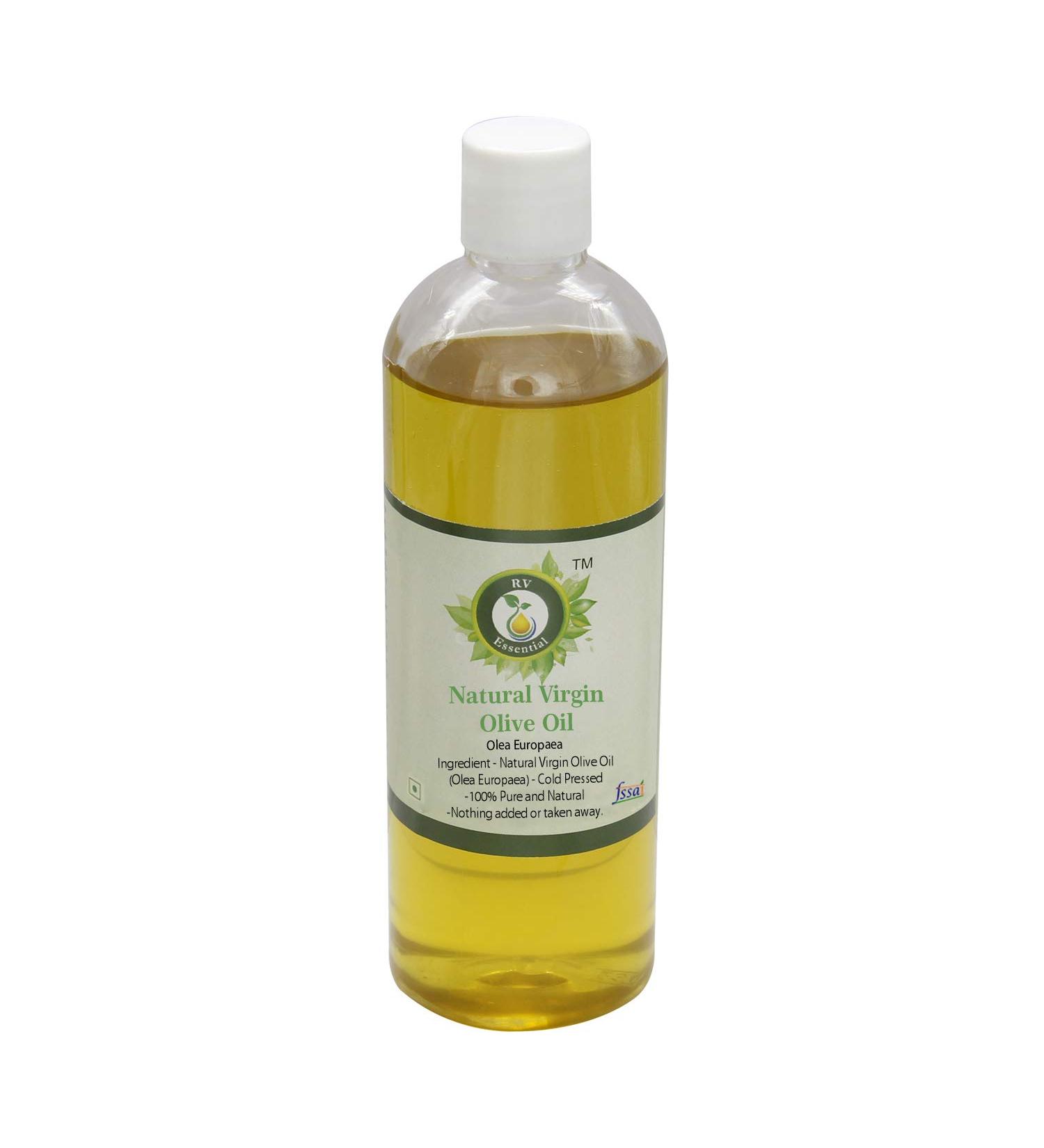 R V Essential Huile d'olive vierge naturelle 100ml (3.38oz) - Olea Europaea (100% pur et naturelle press e froid) Cold Pressed Natural Virgin Olive Oil - Buy Online on GoSupps.com