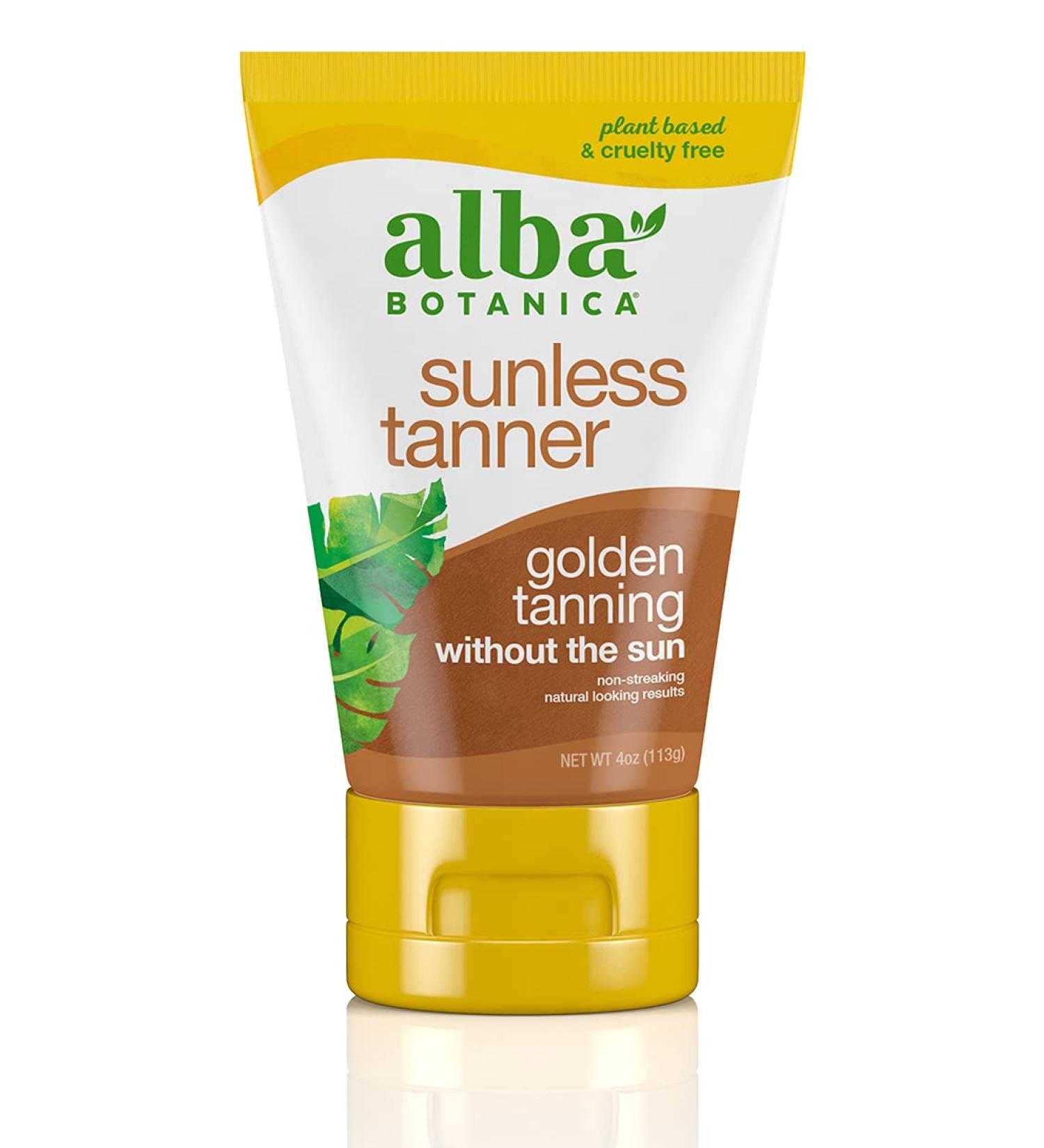 Alba Botanica Sunless Tanner - 4 oz Natural Self-Tanner for Healthy Glow - Buy Online on GoSupps.com