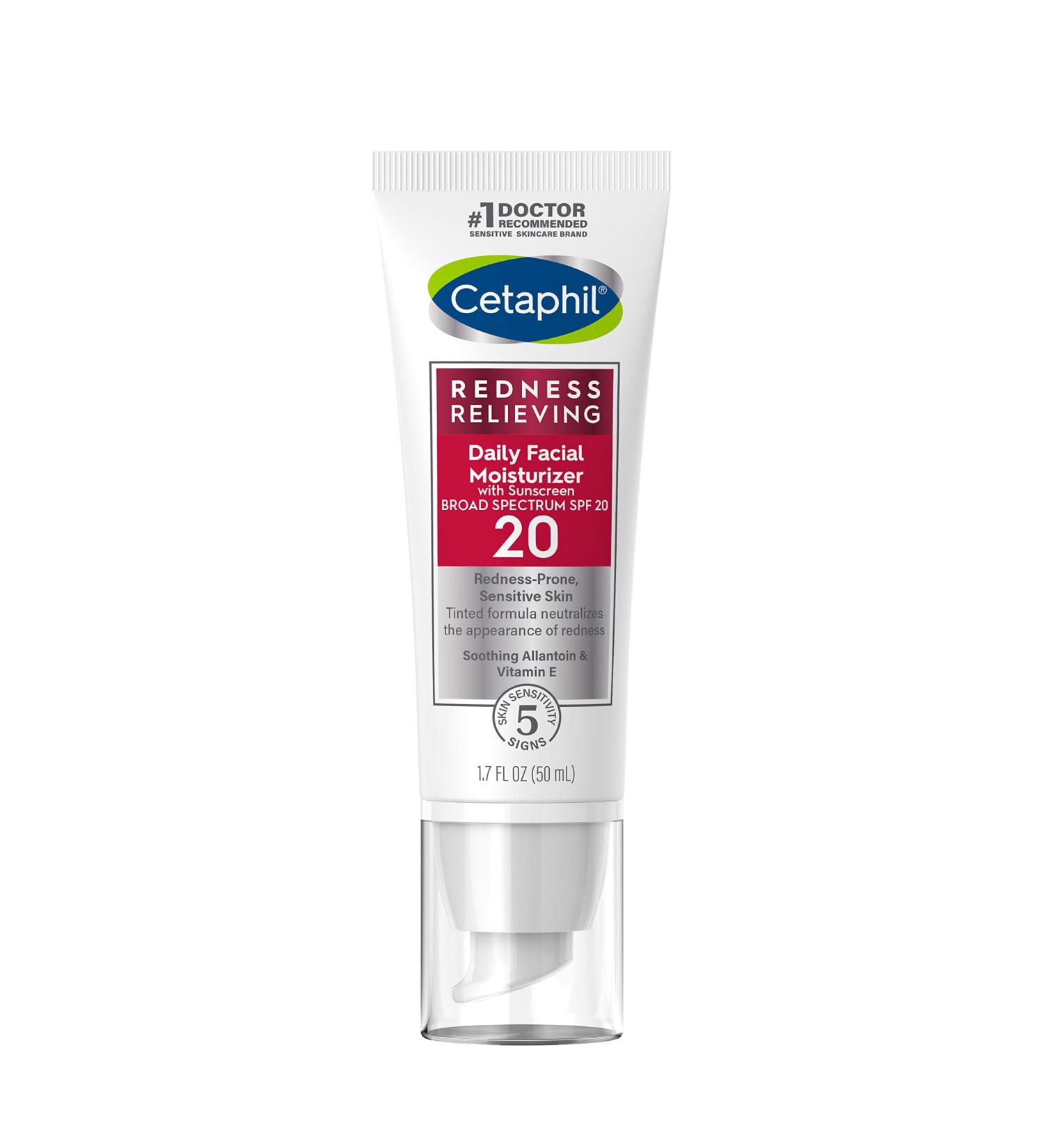 Cetaphil Redness Relieving Daily Moisturizer SPF 20 - Neutral Tint (1.7 fl oz) - Buy Online on GoSupps.com