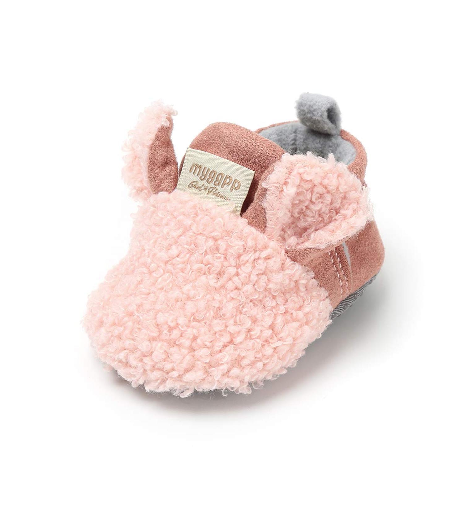LACOFIA Baby Anti-Slip Soft Sole Winter Booties 12-18 Months - Pink - Buy Online on GoSupps.com