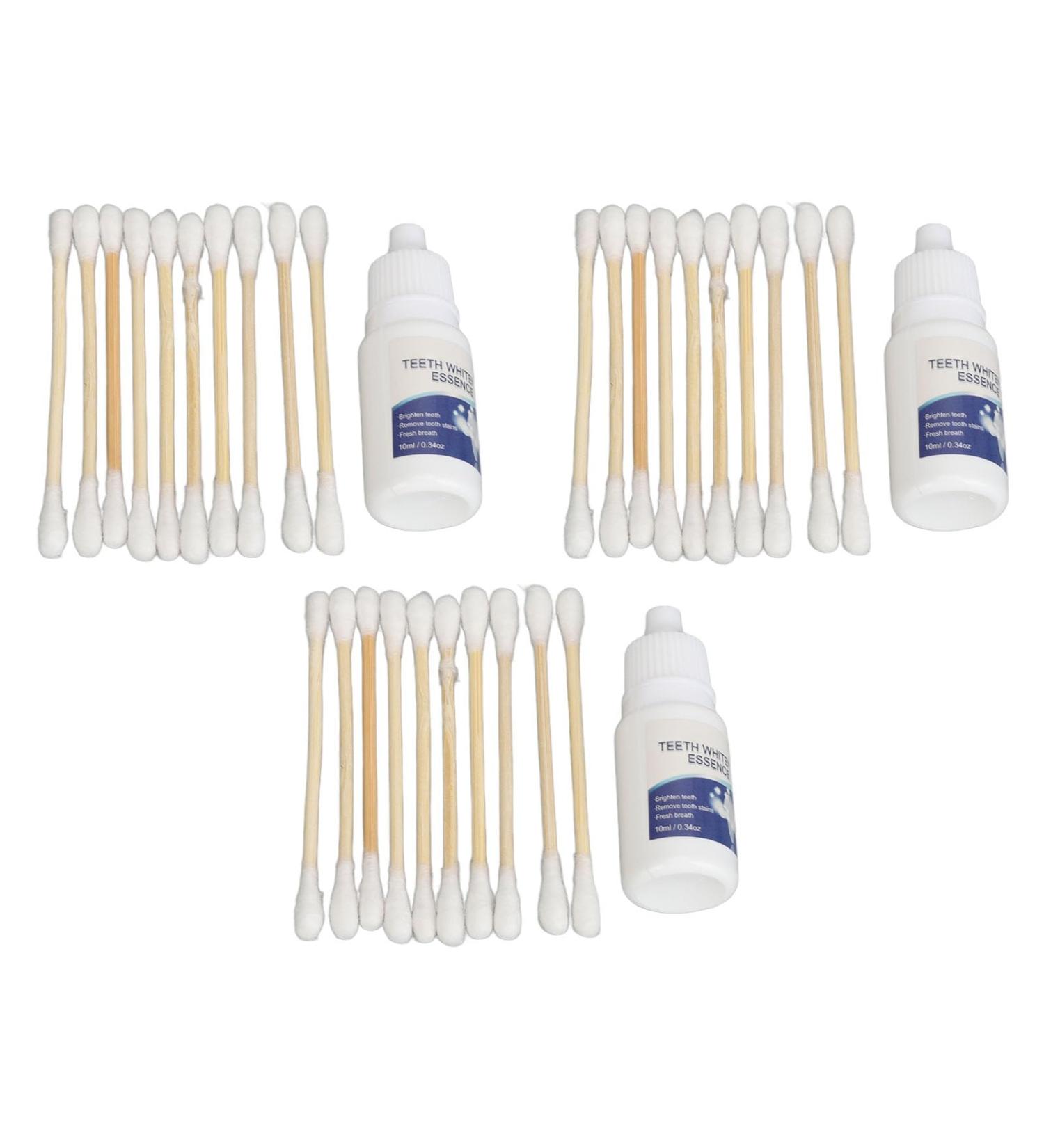 Teeth Whitening Solution Deep Cleaning Stain Removal & Fresh Breath | 30 Cotton Swabs 10ml - Buy Online on GoSupps.com