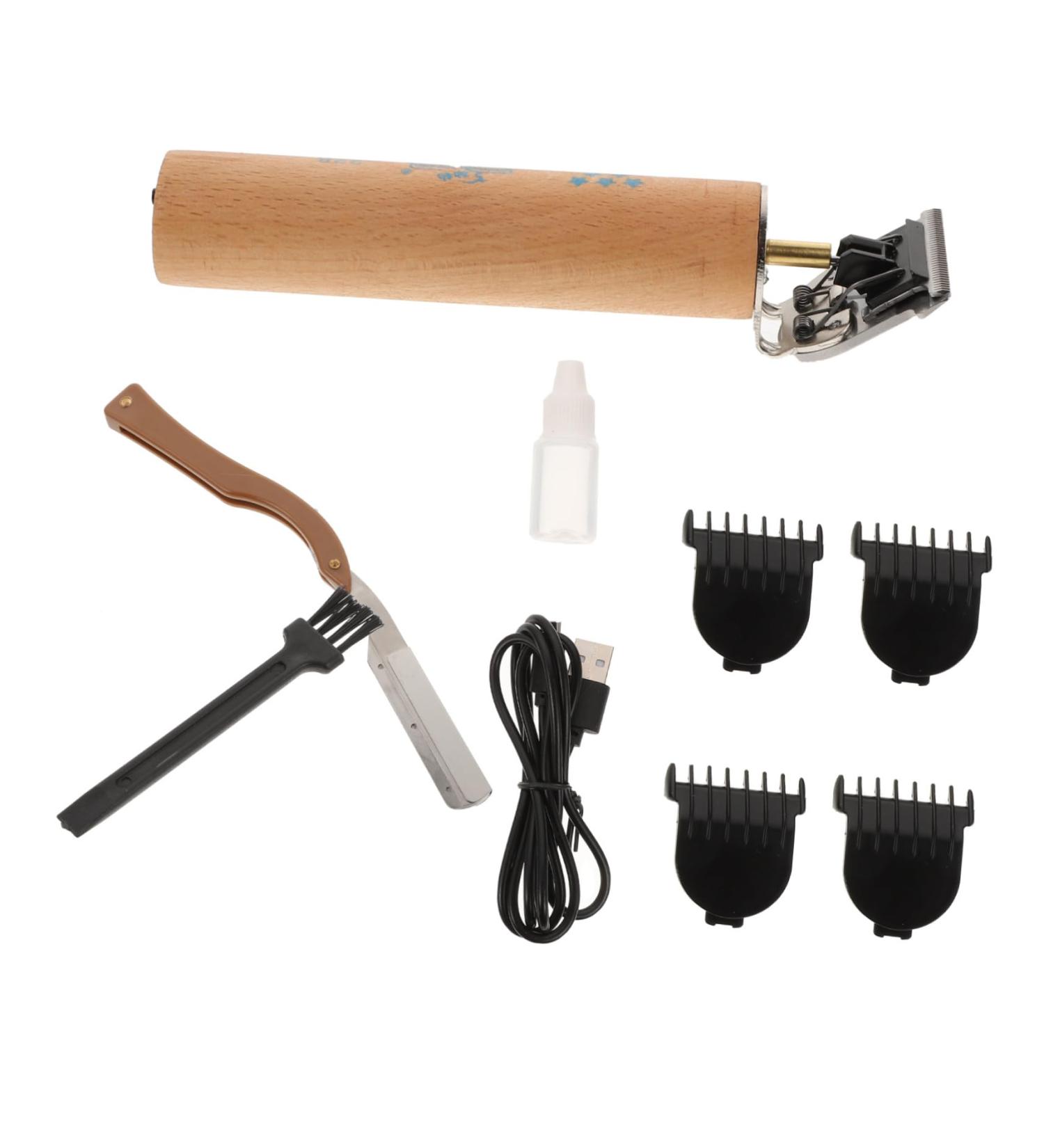 Beaupretty 1 Set T-Type Electric Pusher Detail Trimmer Electric Mustache Trimmer Mens for Barber Manscape Trimmer for Men Trimmer Men Beard Wooden Lettering - Buy Online on GoSupps.com