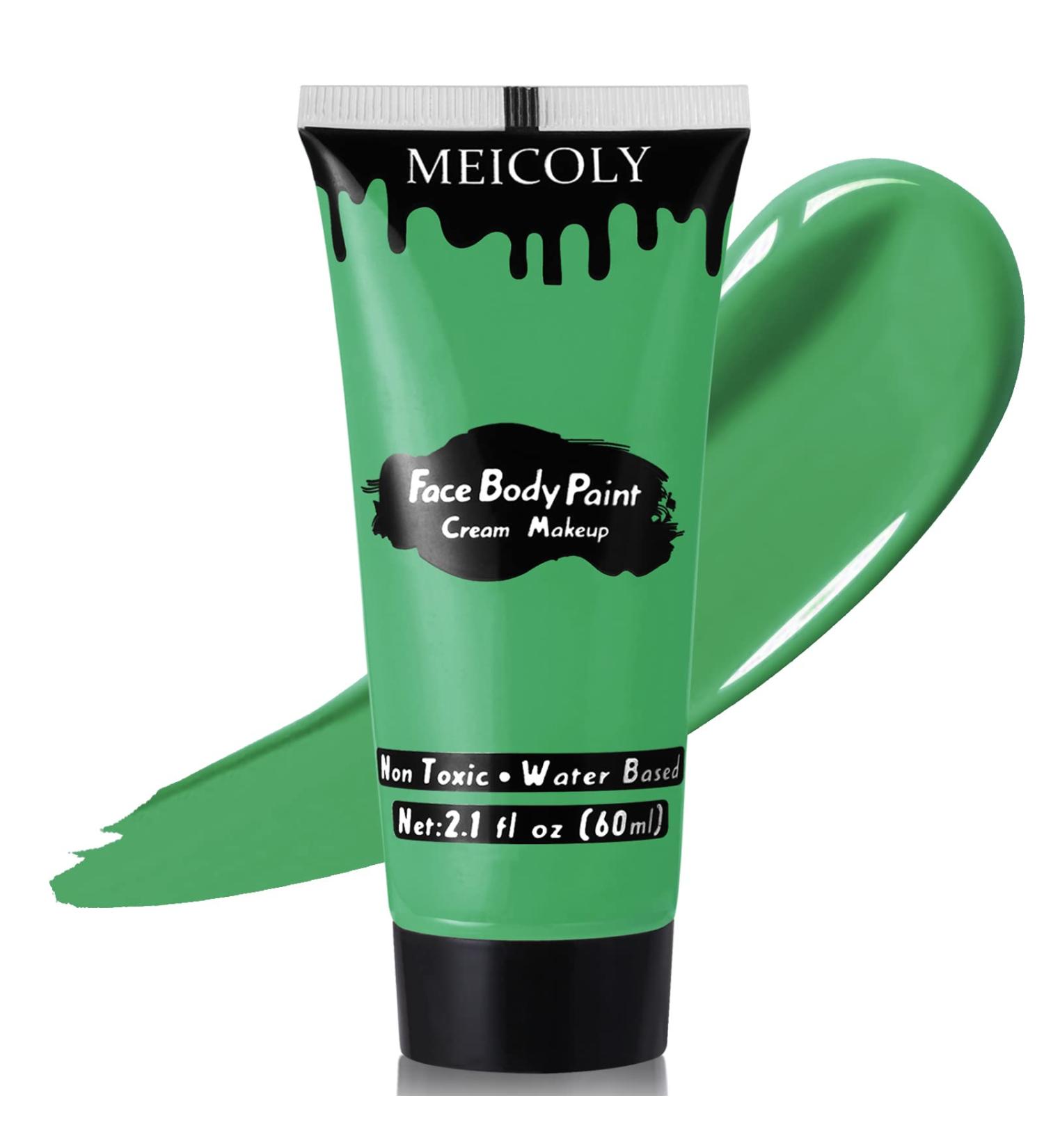 MEICOLY Green Cream Face Body Paint - Christmas Grinch Costume, Camouflage Hunting, Halloween SFX Makeup for Adults and Children - Buy Online on GoSupps.com